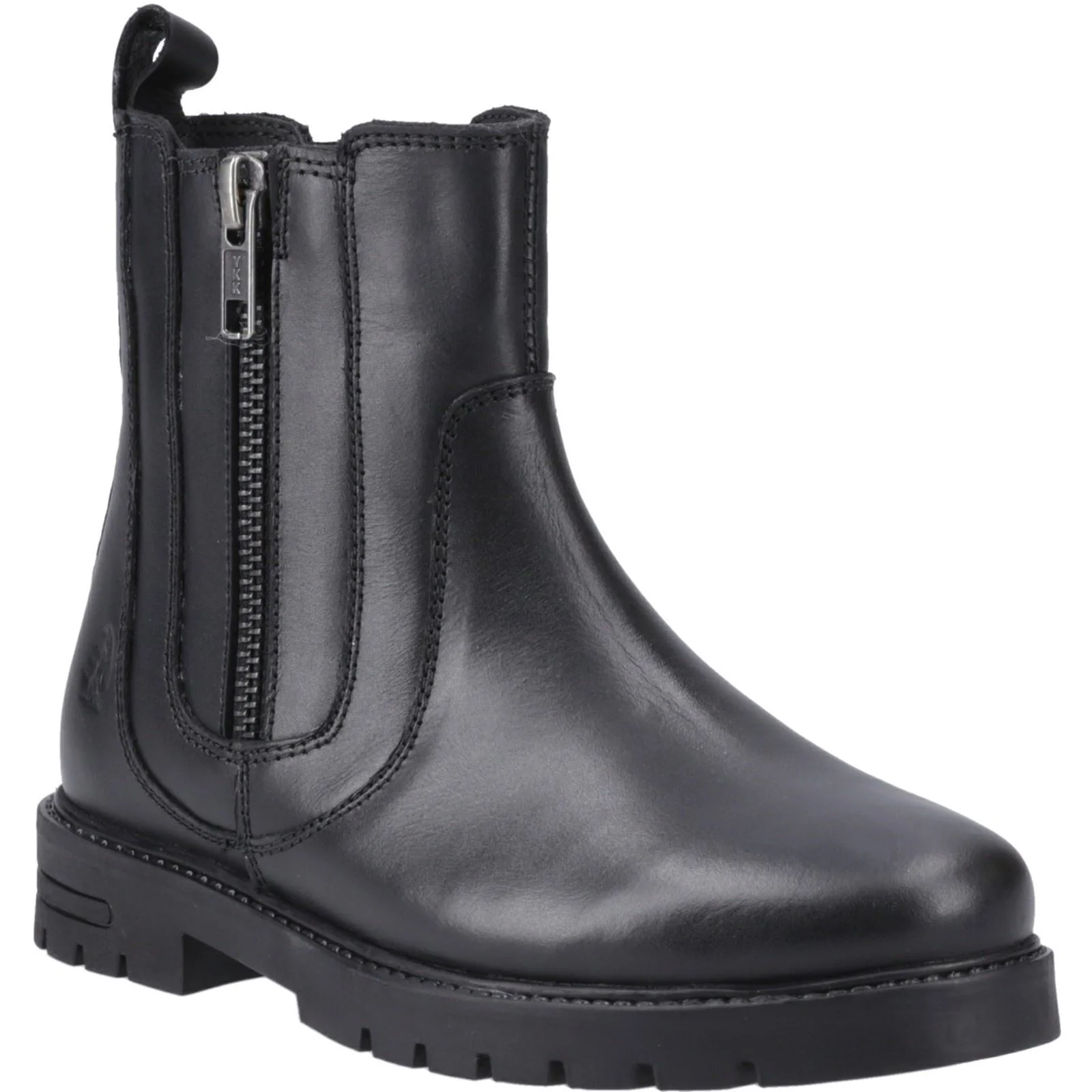 Hush Puppies Liana Leather Youth Black Boots