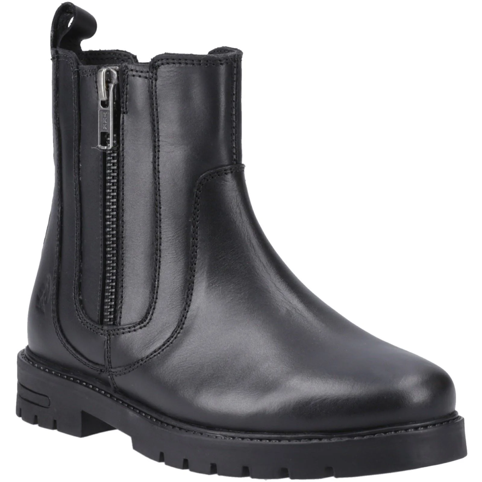 Hush Puppies Liana Leather Junior Black Boots