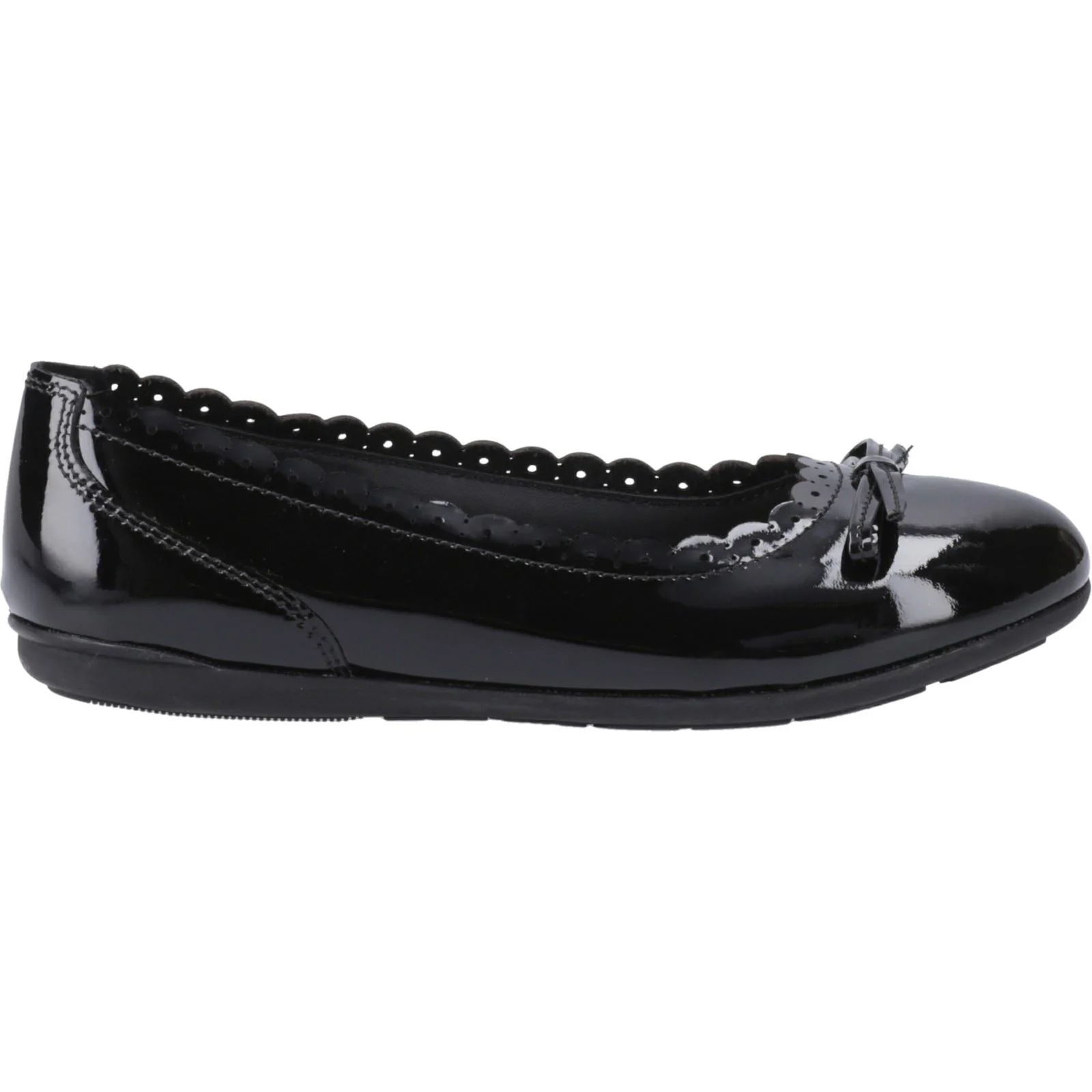 Hush Puppies Lillie Ballerina Patent Leather Junior Black Ballet Flats - Image 5