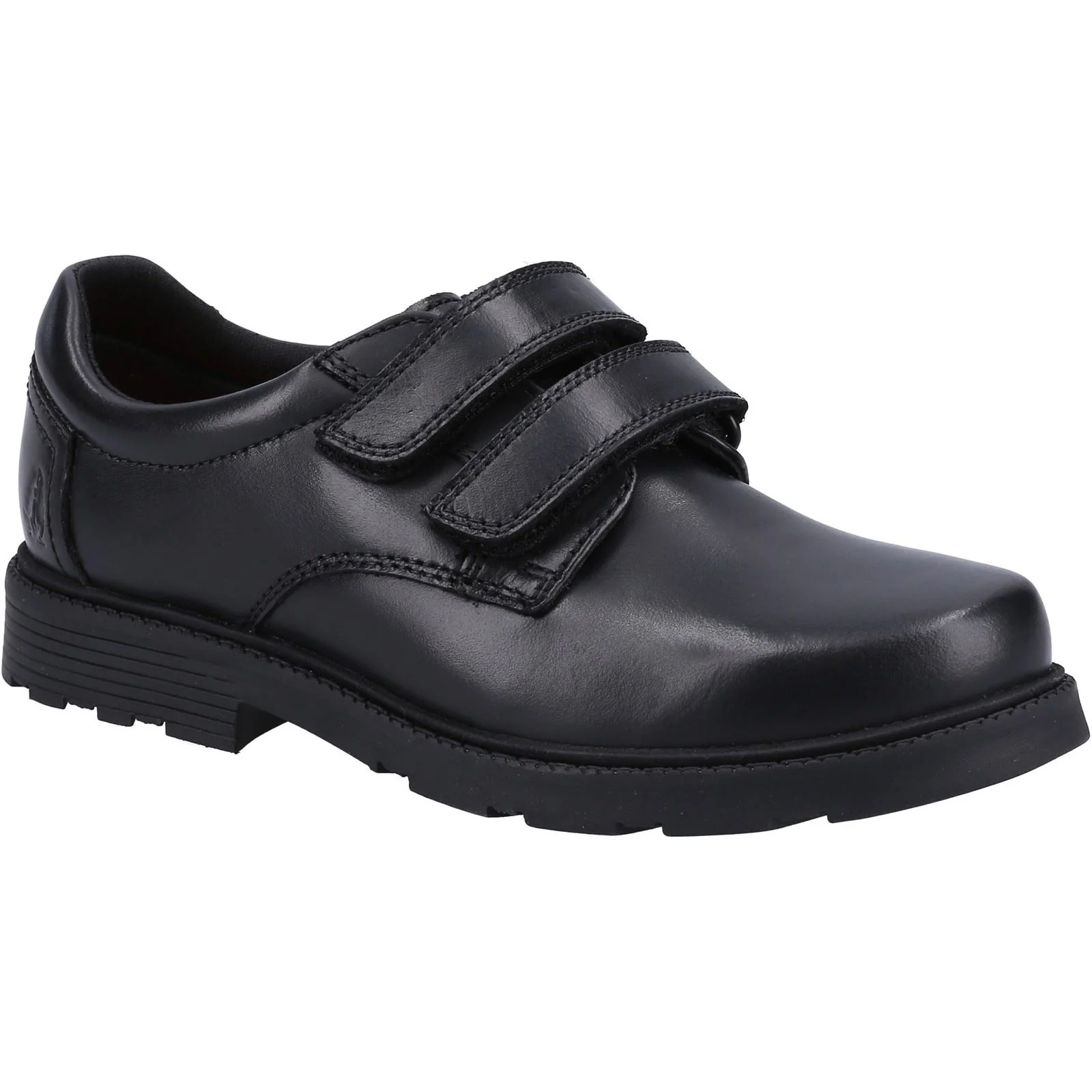 Hush Puppies Logan Leather Youth Black Shoes