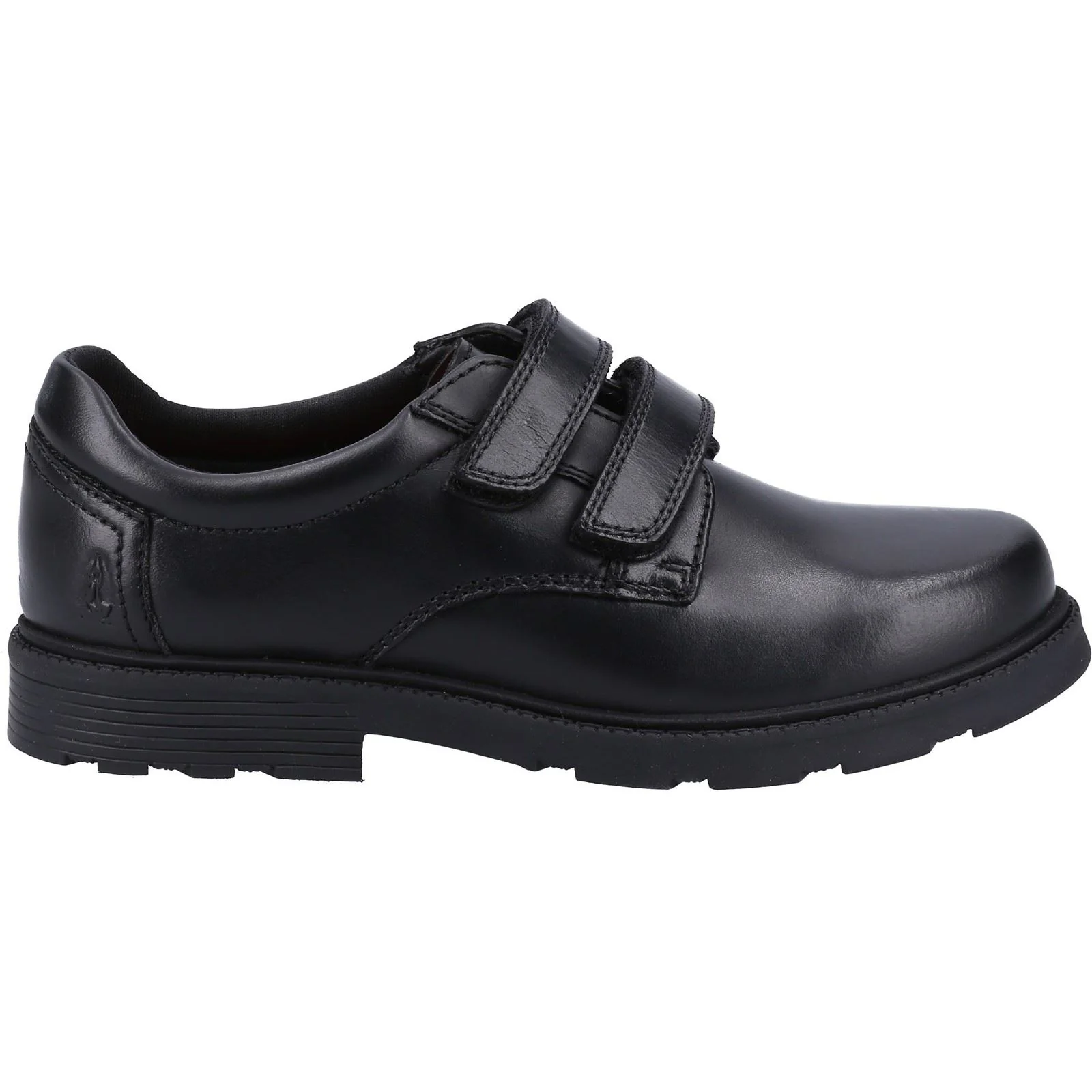 Hush Puppies Logan Leather Youth Black Shoes - Image 4