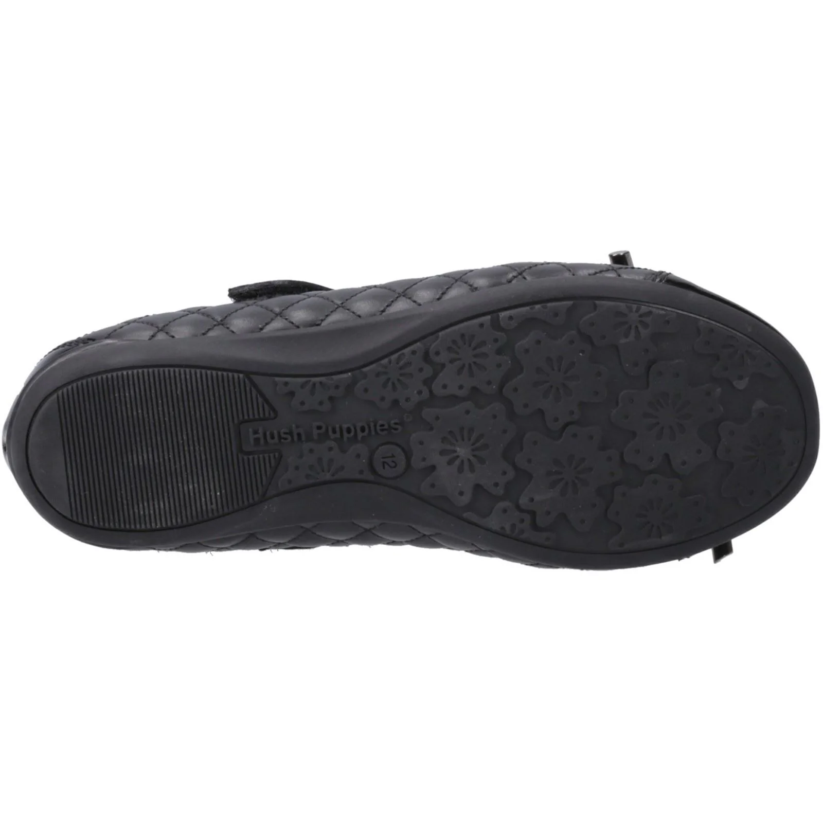 Hush Puppies Lottie Leather Youth Black Ballet Flats - Image 3