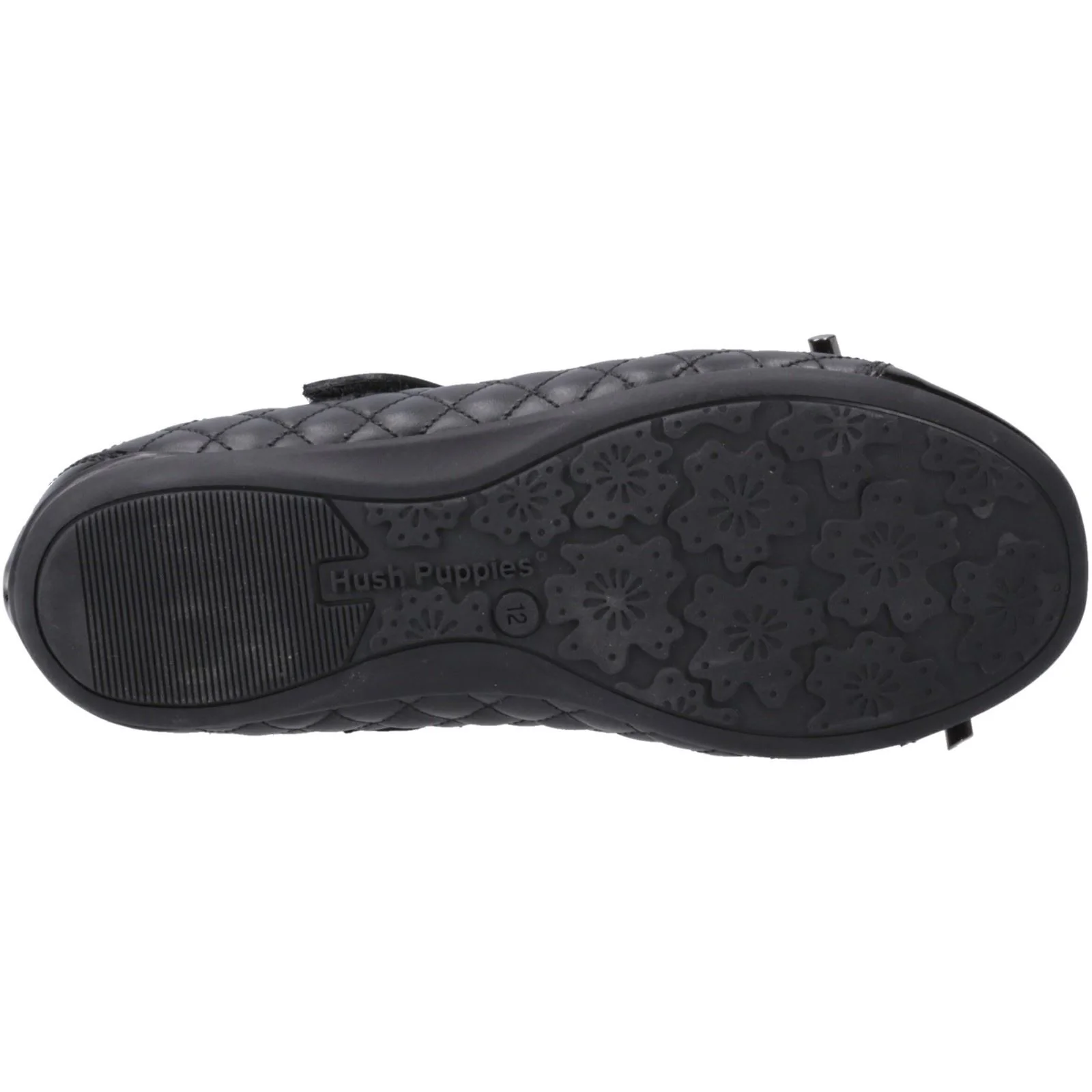 Hush Puppies Lottie Leather Junior Black Ballet Flats - Image 3