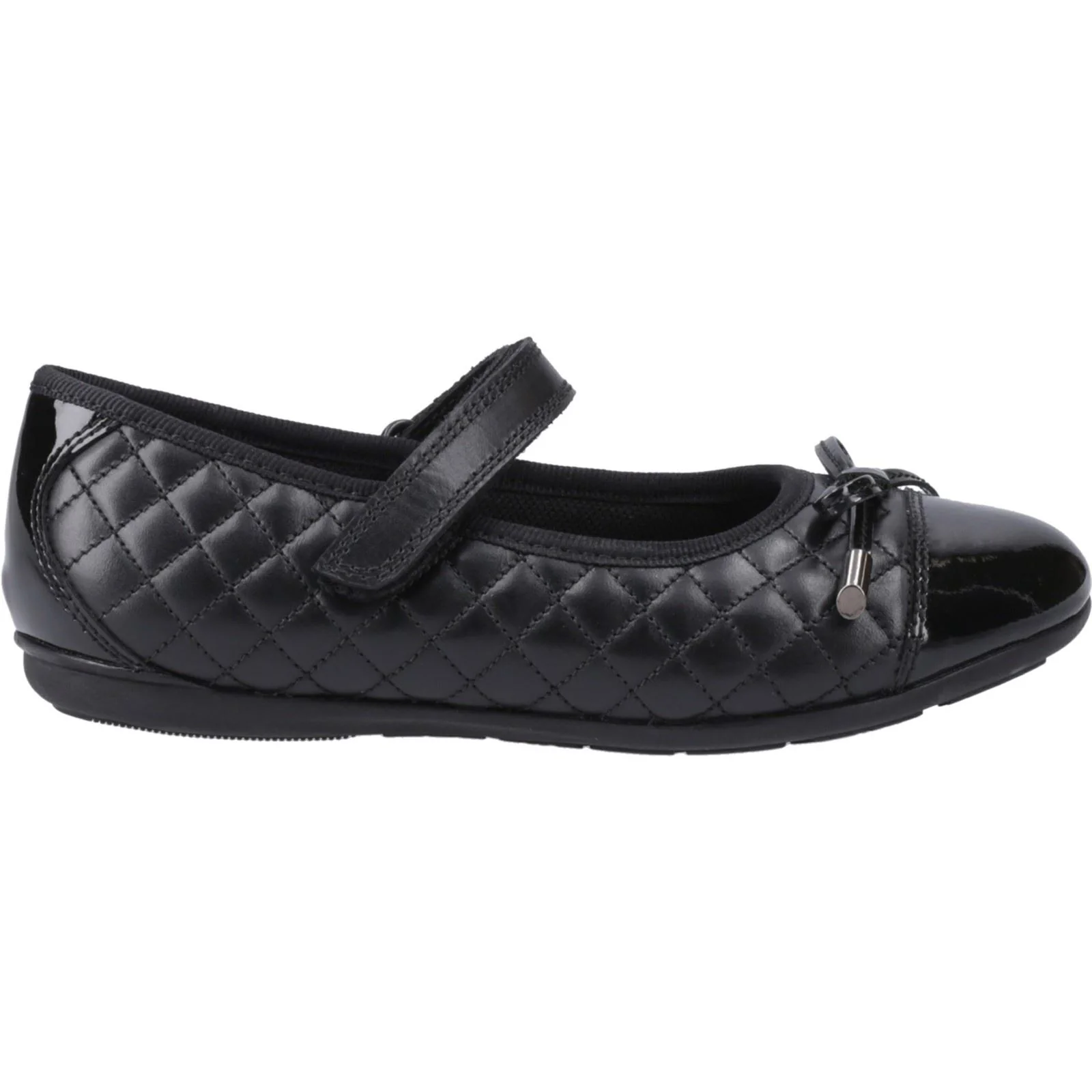 Hush Puppies Lottie Leather Junior Black Ballet Flats - Image 5