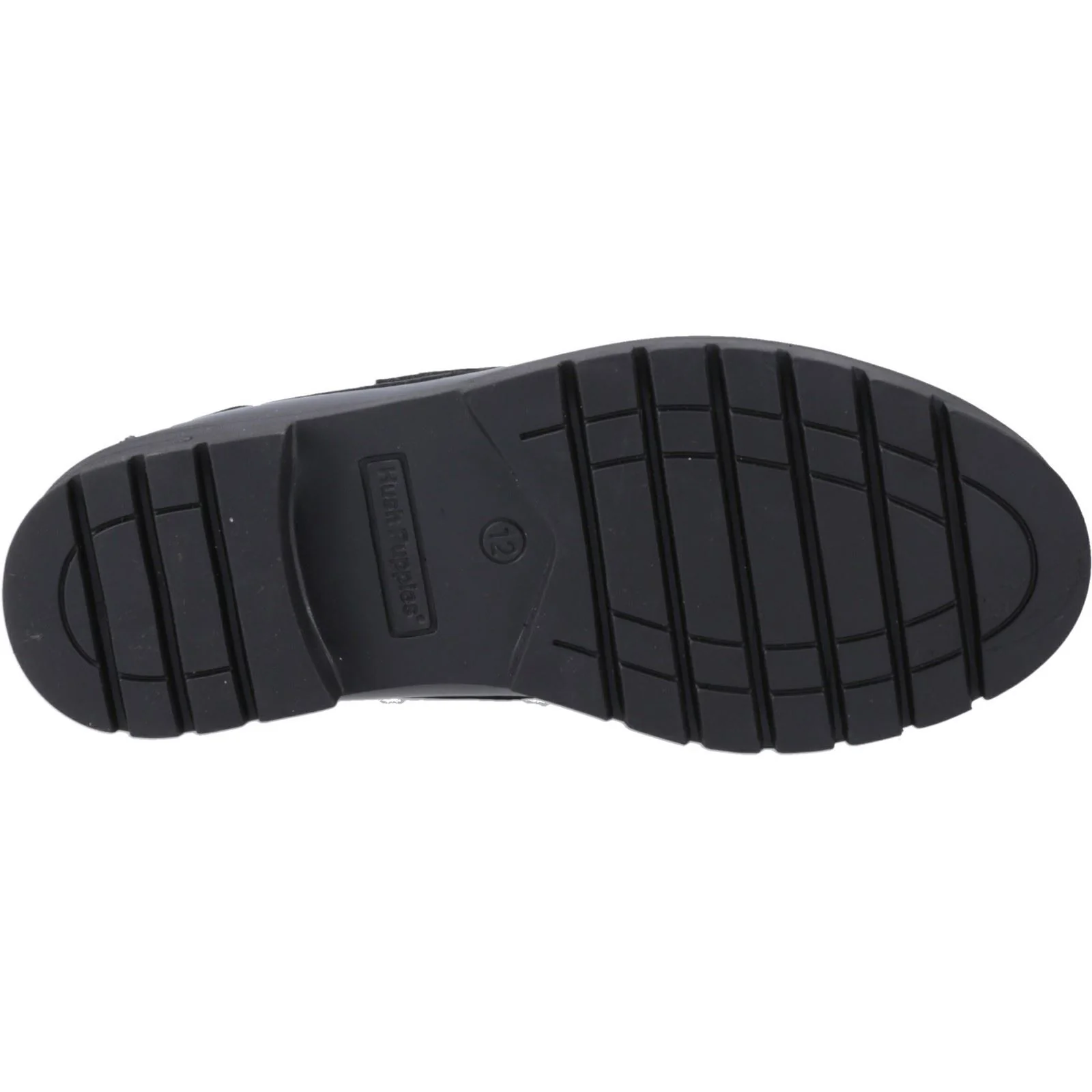Hush Puppies Lucy Patent Leather Junior Black Boat Shoes - Image 3