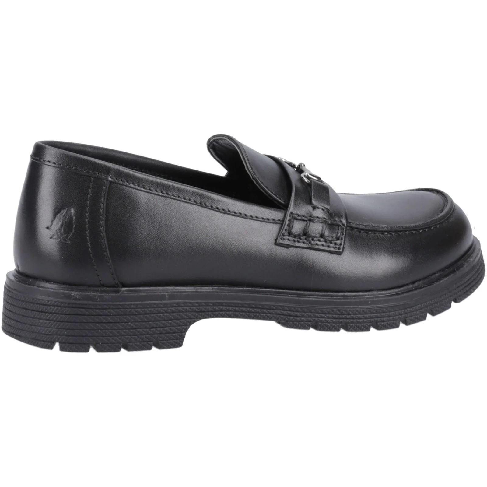Hush Puppies Lydia Leather Youth Black Loafers - Image 2