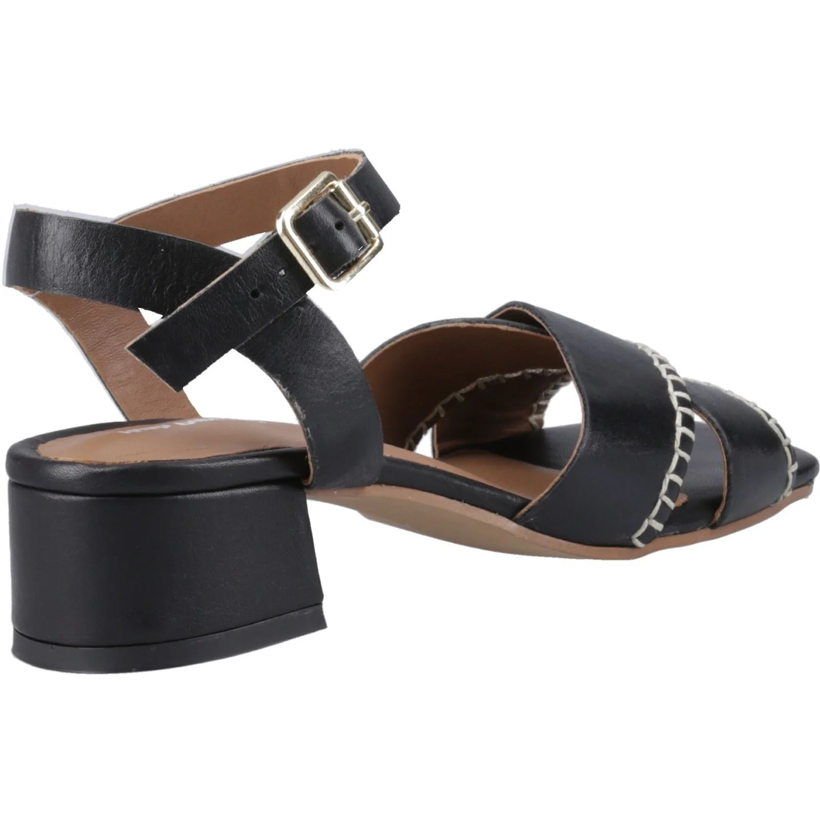 Hush Puppies Lyla Heeled Leather Women's Black Sandals - Image 2