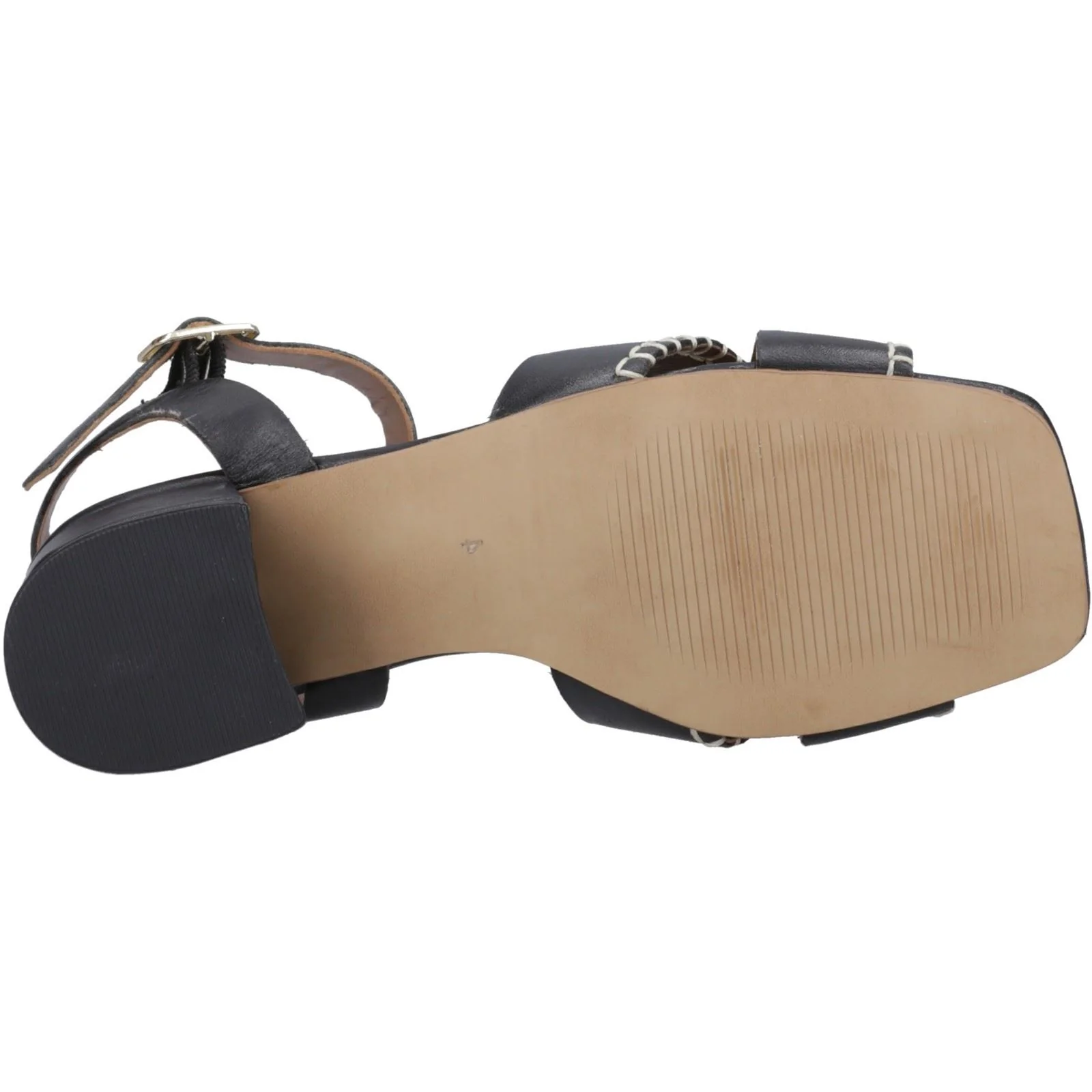 Hush Puppies Lyla Heeled Leather Women's Black Sandals - Image 3