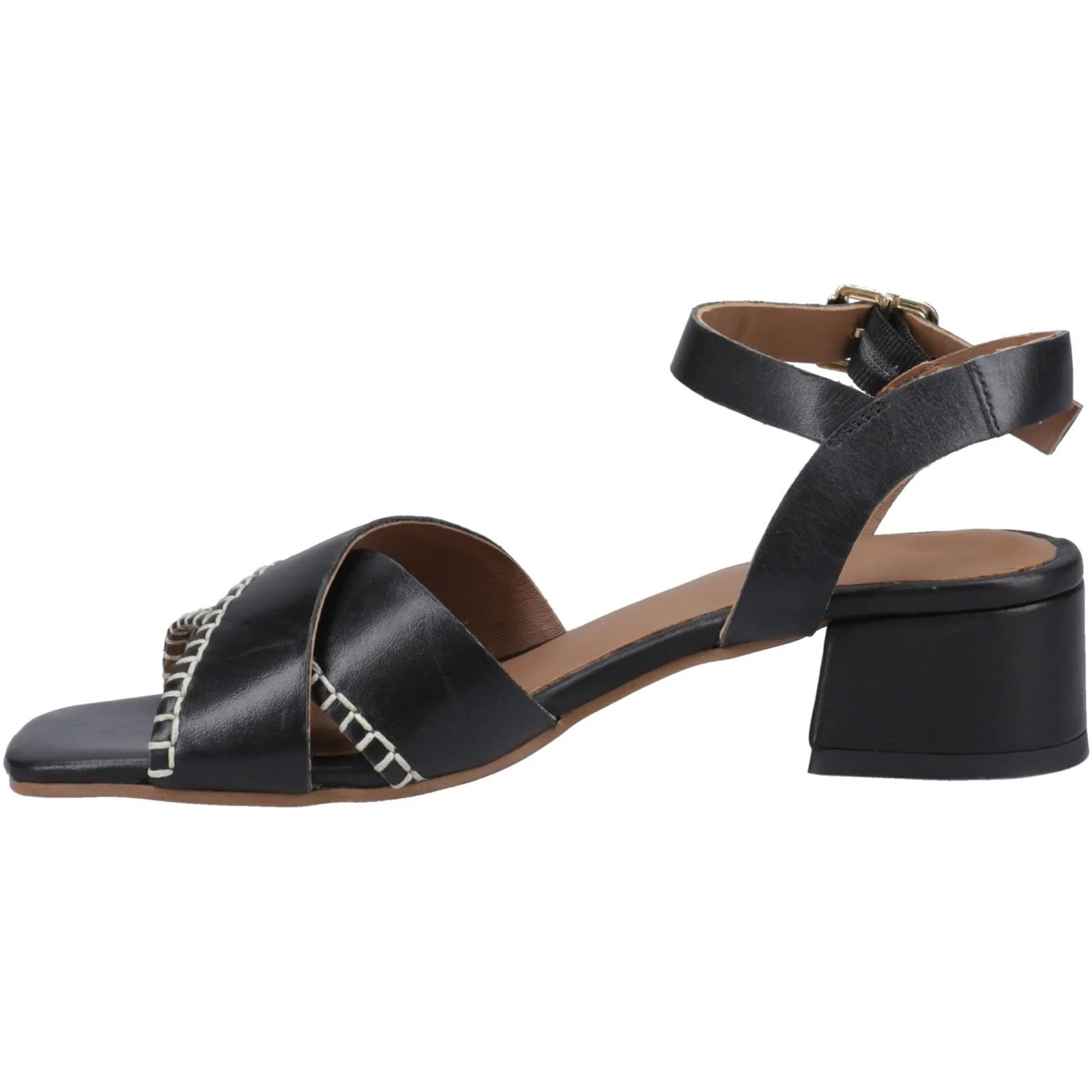 Hush Puppies Lyla Heeled Leather Women's Black Sandals - Image 4