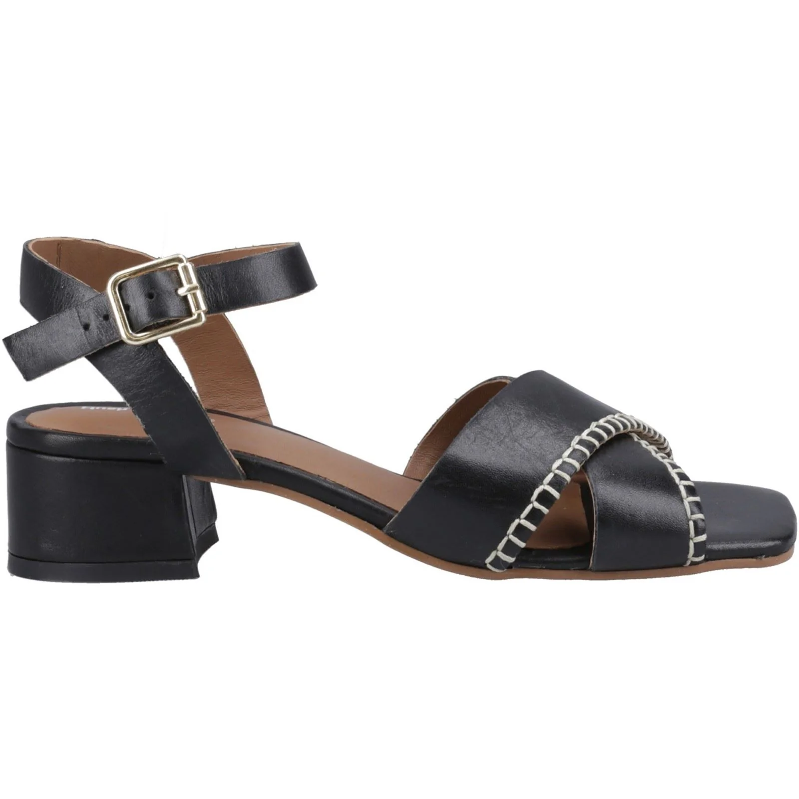 Hush Puppies Lyla Heeled Leather Women's Black Sandals - Image 5