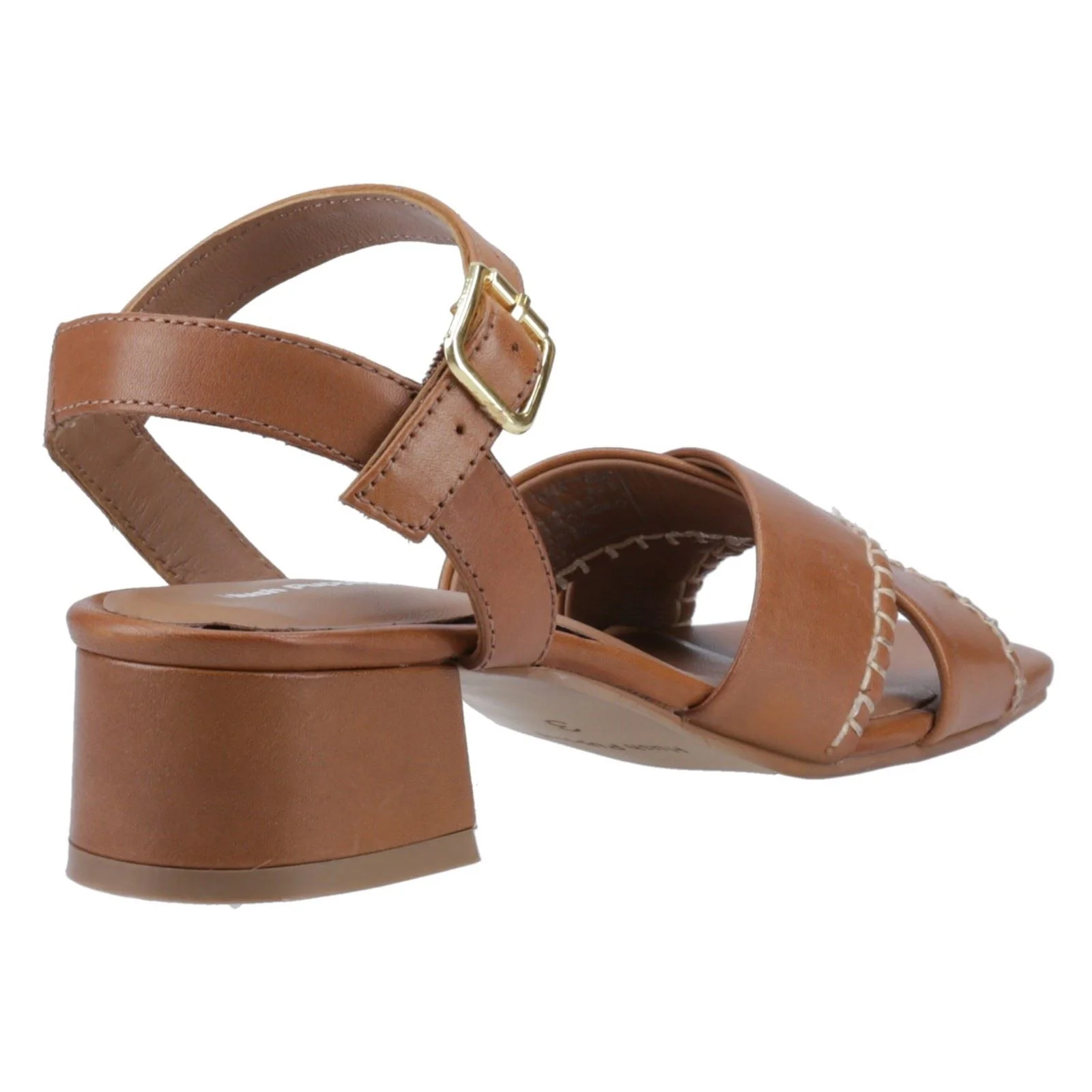 Hush Puppies Lyla Heeled Leather Women's Tan Sandals - Image 2