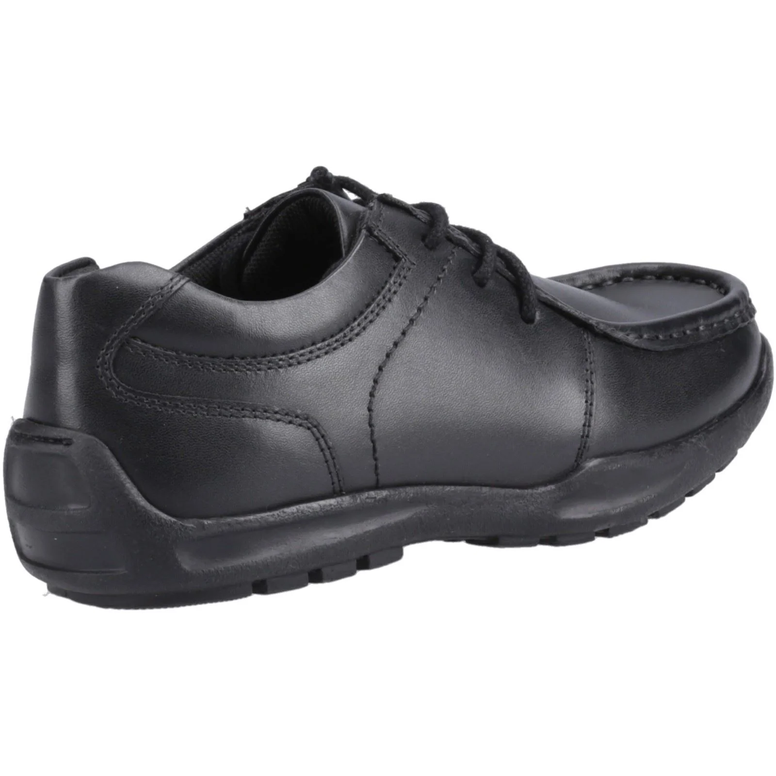 Hush Puppies Mackenzie Leather Boys's Black Lace-Up Shoes - Image 2