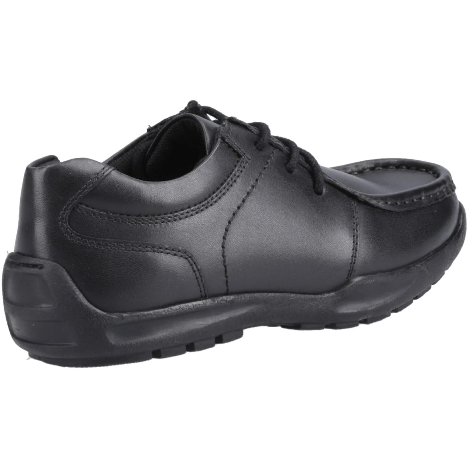 Hush Puppies Mackenzie Leather Boys's Black Lace-Up Shoes - Image 2