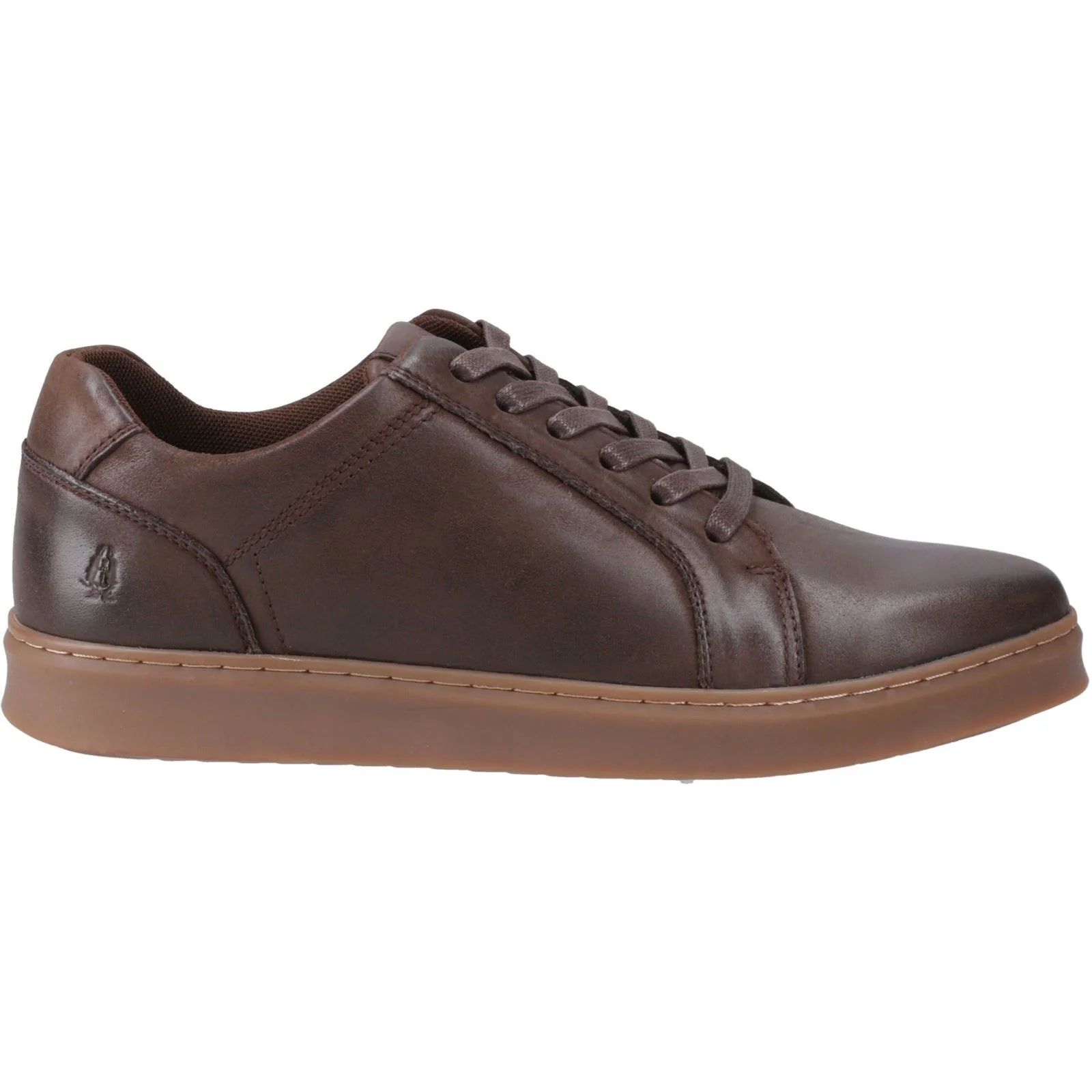 Hush Puppies Madden Leather Men's Coffee Trainers - Image 5