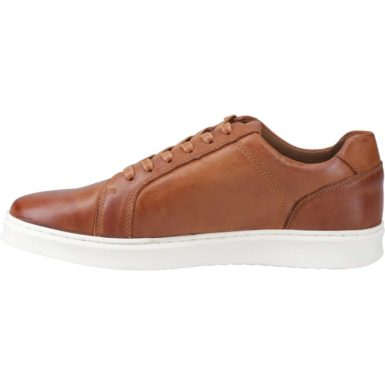 Hush Puppies Madden Leather Men's Tan Trainers - Image 4
