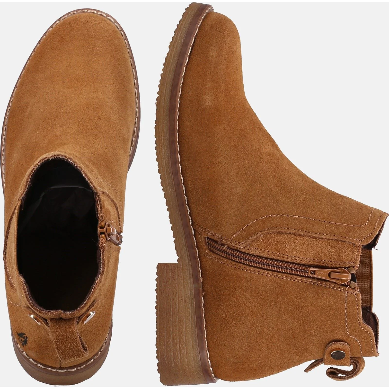 Hush Puppies Maddy Suede Women's Tan Boots - Image 8