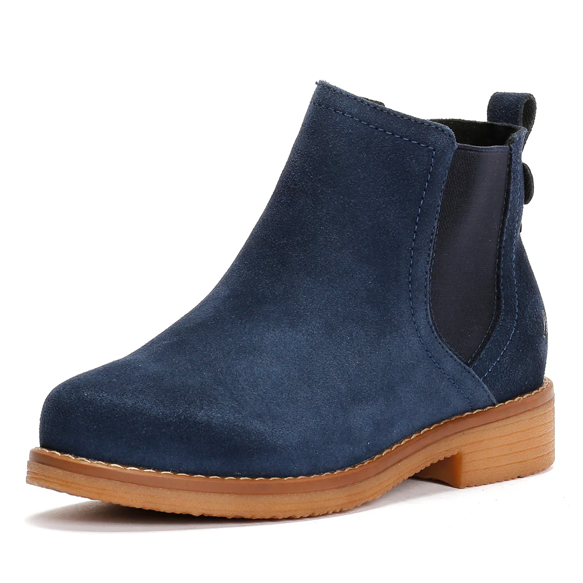 Hush Puppies Maddy Wide Suede Women's Navy Flat Chelsea Boots - Image 3