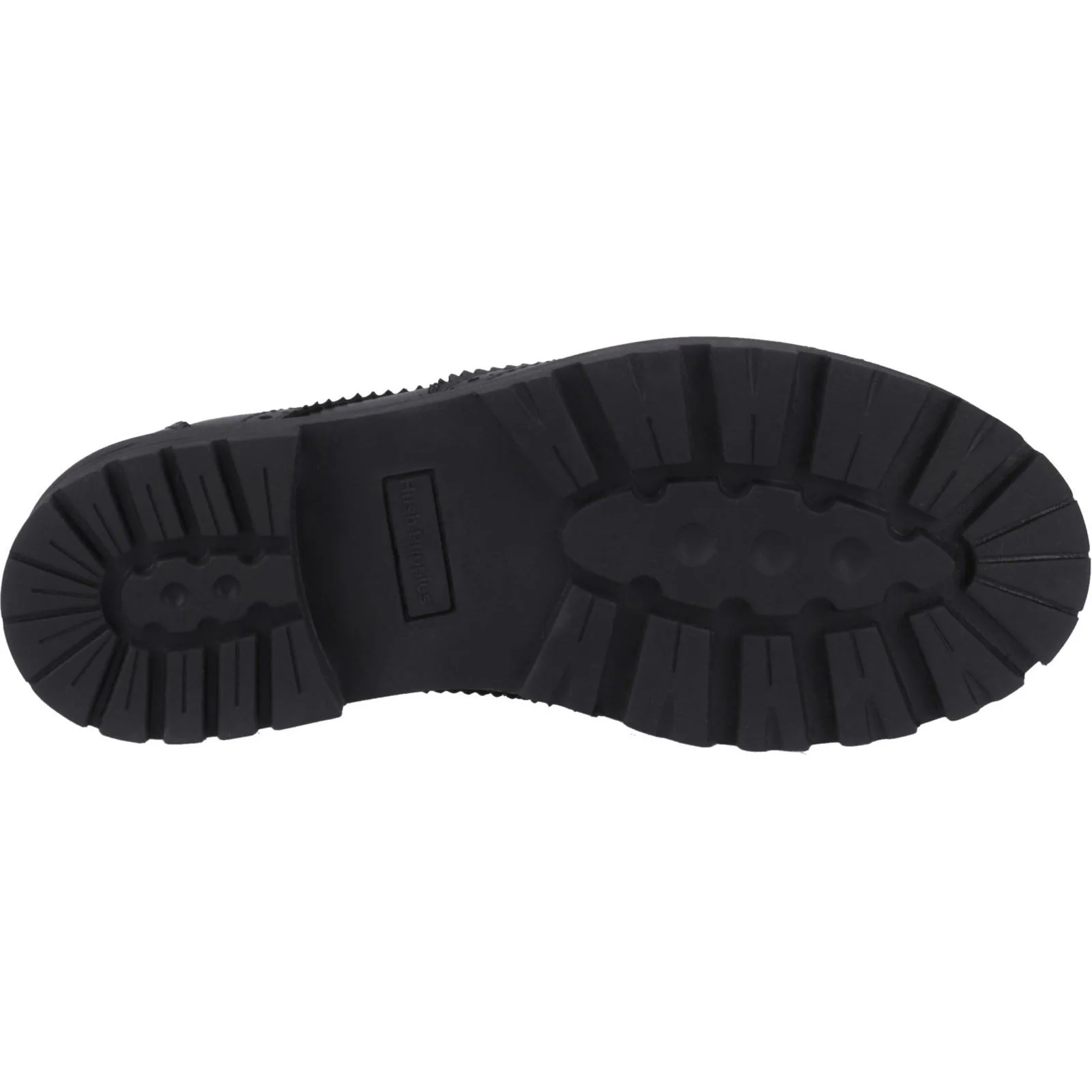 Hush Puppies Maxine Leather Youth Black Brogues - Image 3