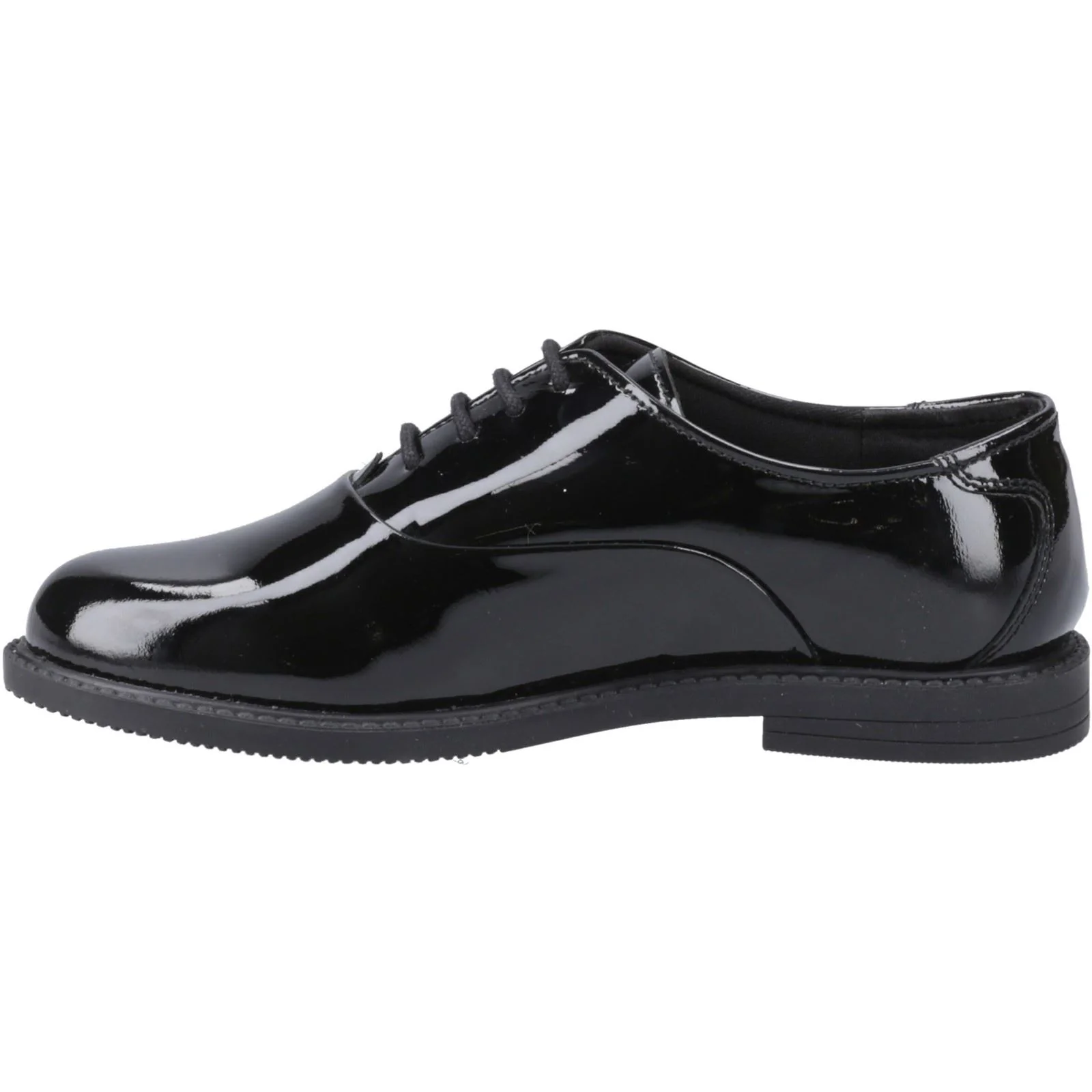 Hush Puppies Nellie Patent Leather Youth Black Oxford Shoes - Image 4