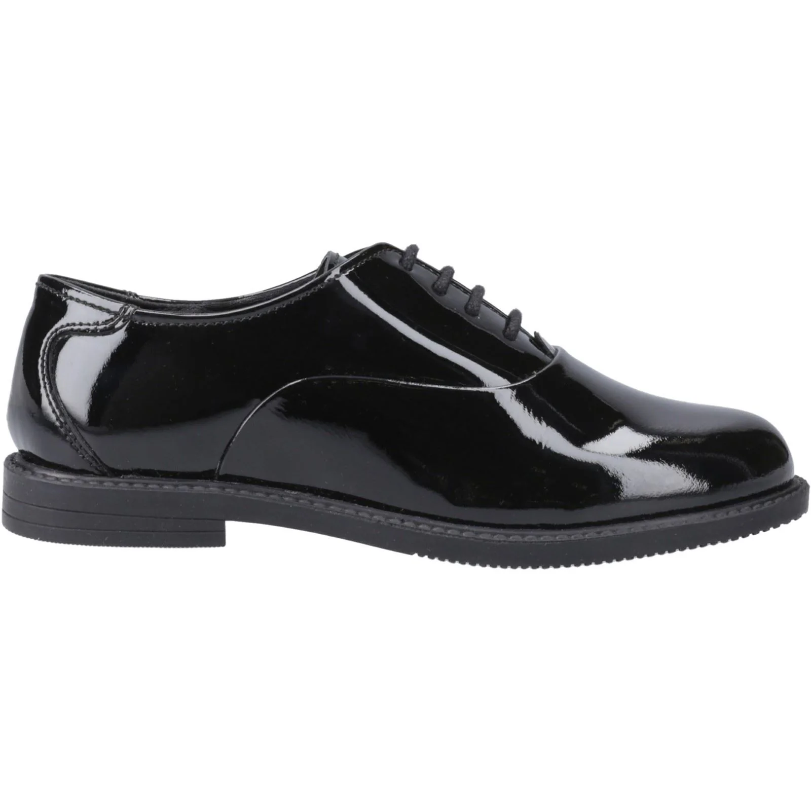 Hush Puppies Nellie Patent Leather Youth Black Oxford Shoes - Image 5