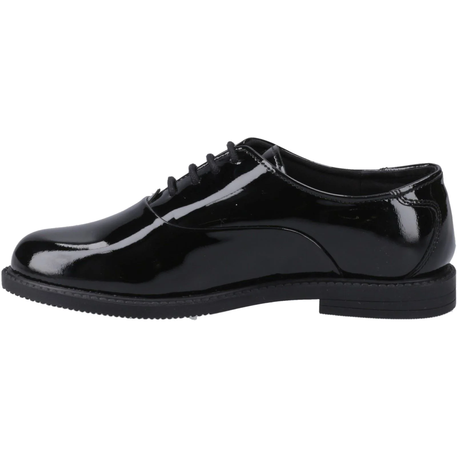 Hush Puppies Nellie Patent Leather Junior Black Oxford Shoes - Image 4