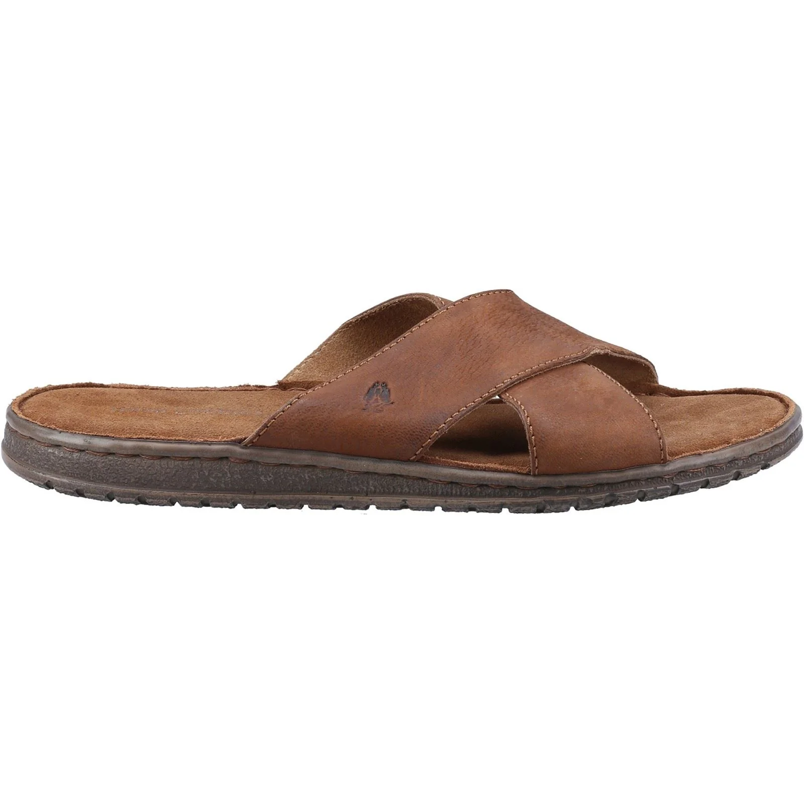 Hush Puppies Nile Cross Over Leather Men's Brown Sandals - Image 4