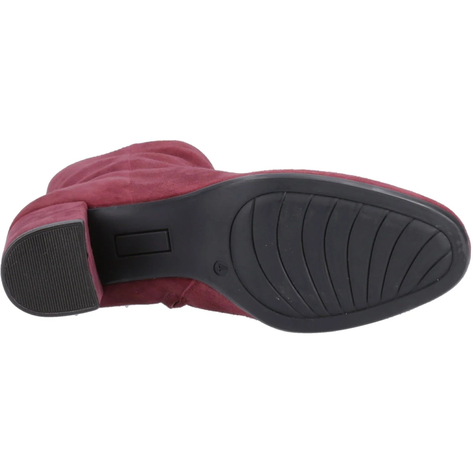 Hush Puppies Octavia Suede Women's Bordeaux Heeled Ankle Boots - Image 3