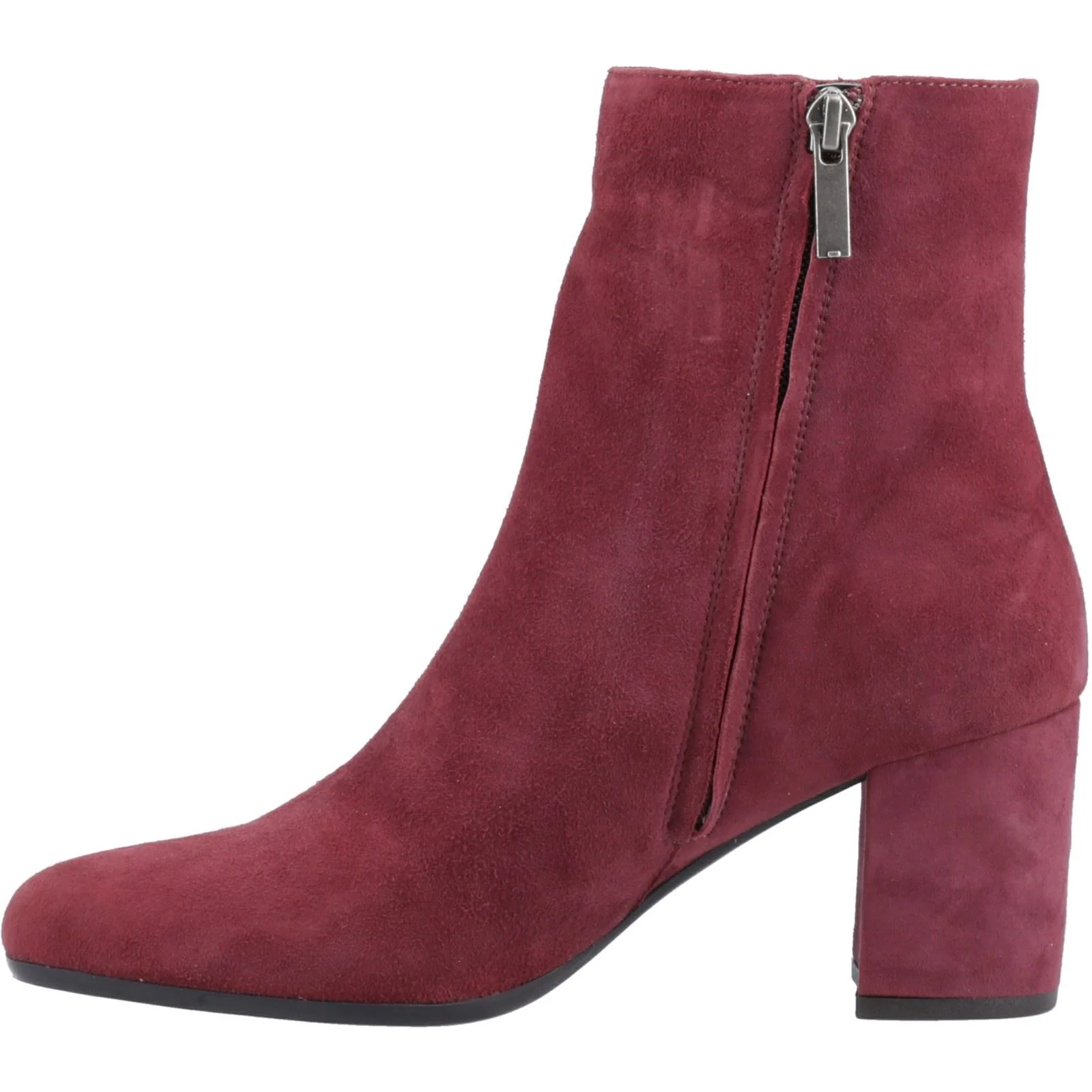Hush Puppies Octavia Suede Women's Bordeaux Heeled Ankle Boots - Image 4