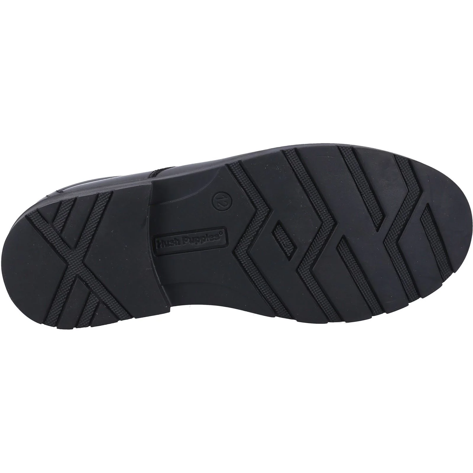 Hush Puppies Oliver Leather Youth Black Shoes - Image 3