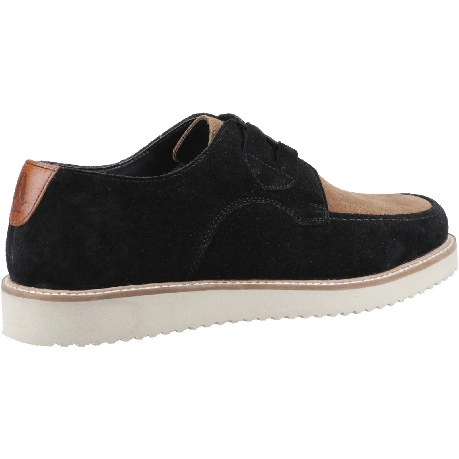 Hush Puppies Orion Suede Men's Black/Taupe Lace-Up Shoes - Image 2