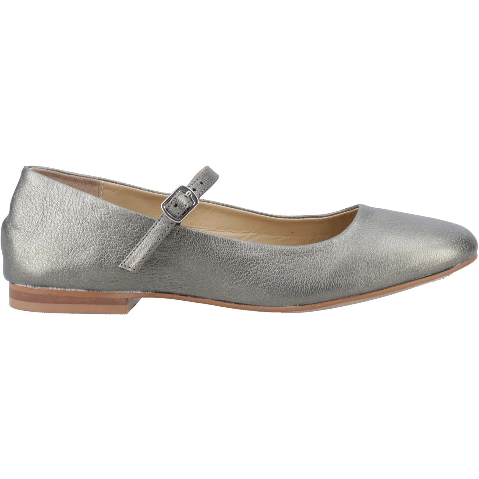 Hush Puppies Pasha Leather Women's Pewter Shoes - Image 5