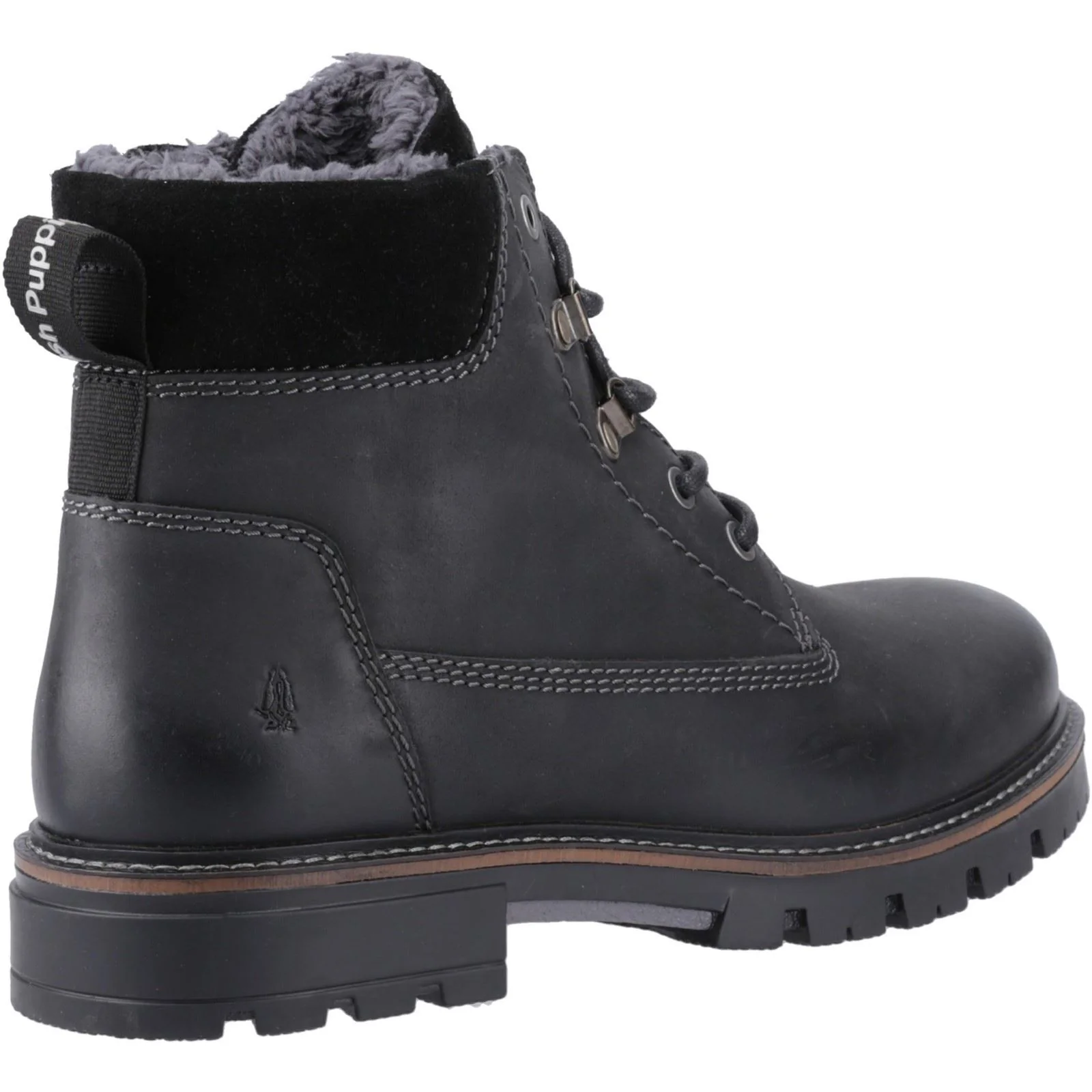 Hush Puppies Pier Leather Men's Black Ankle Boots - Image 2
