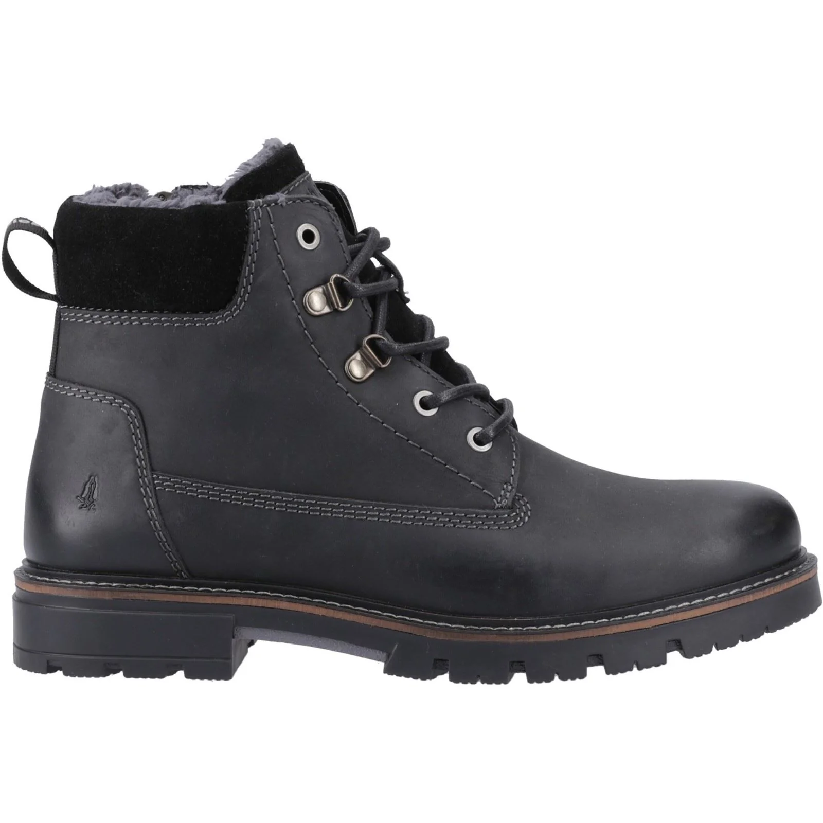Hush Puppies Pier Leather Men's Black Ankle Boots - Image 5