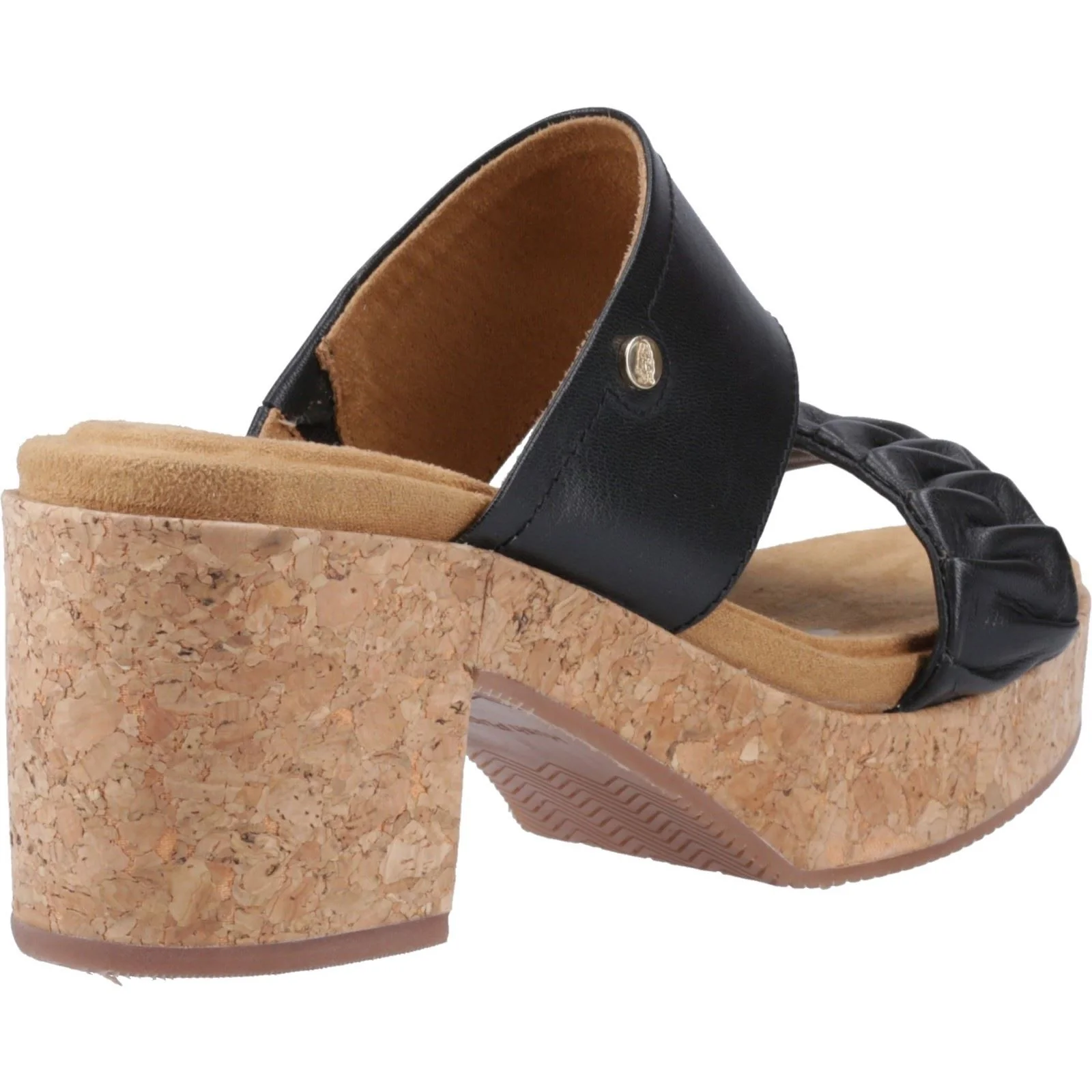 Hush Puppies Poppy Leather Women's Black Sandals - Image 2