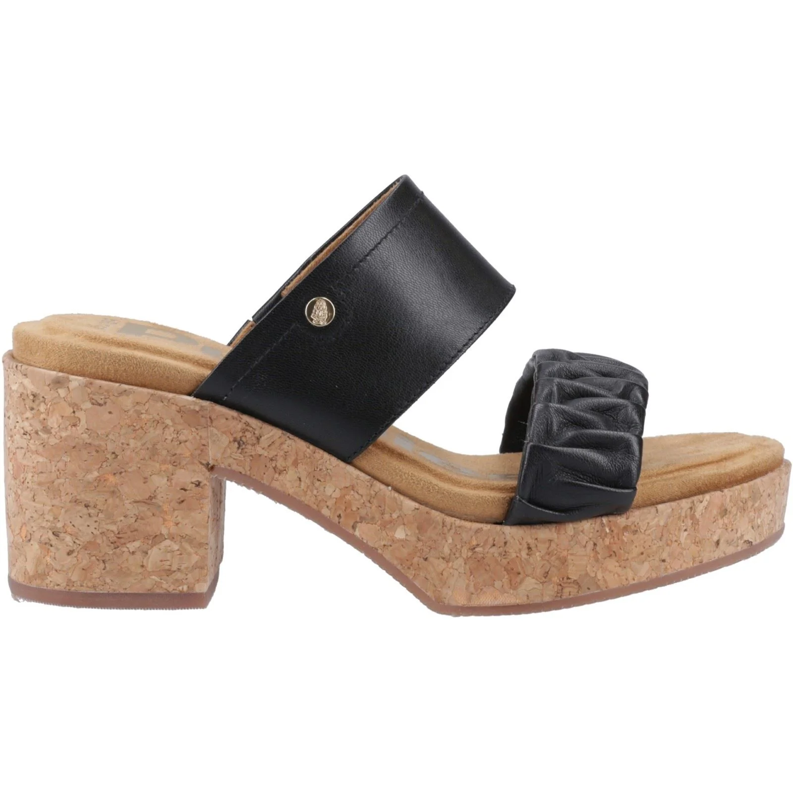 Hush Puppies Poppy Leather Women's Black Sandals - Image 5
