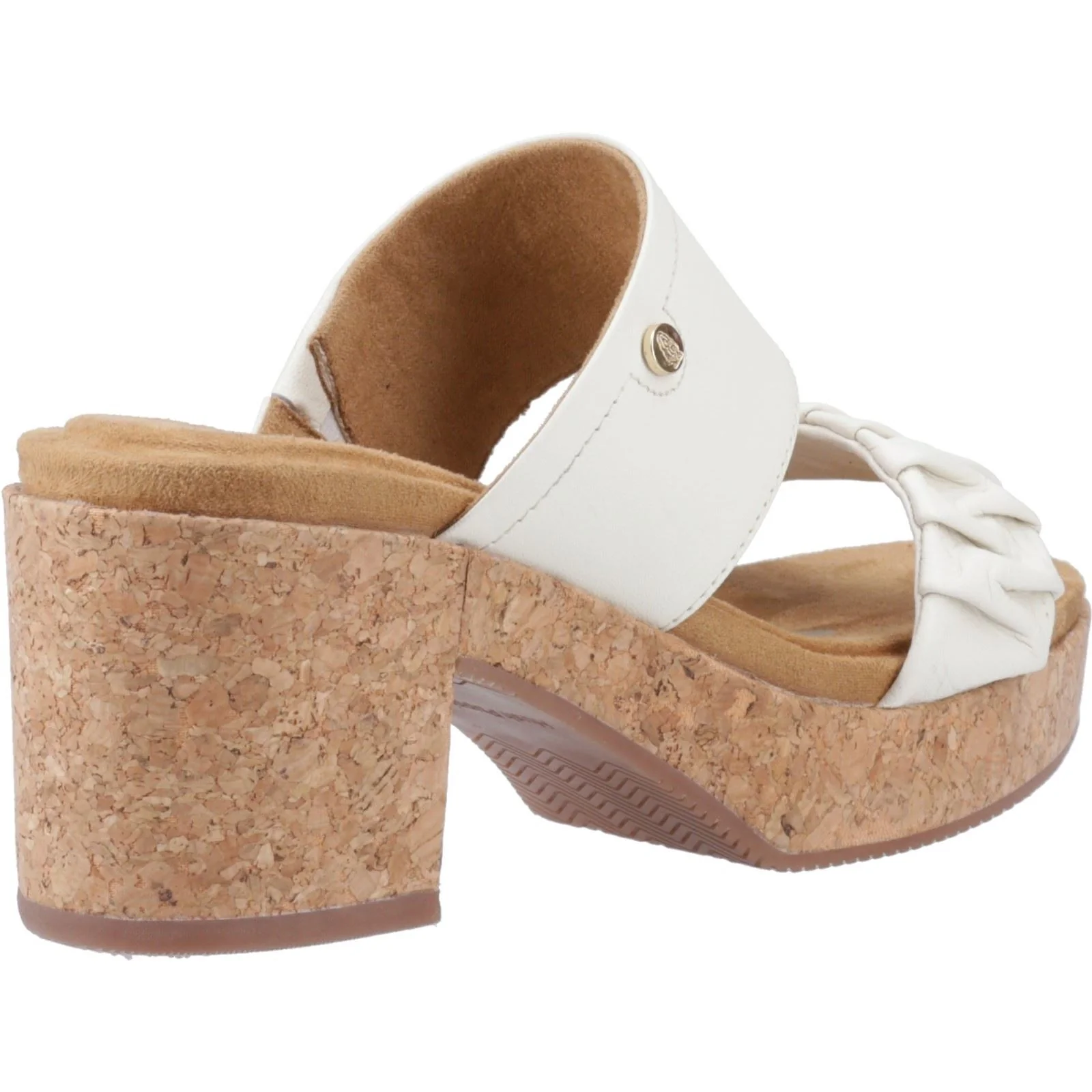 Hush Puppies Poppy Leather Women's Cream Sandals - Image 2