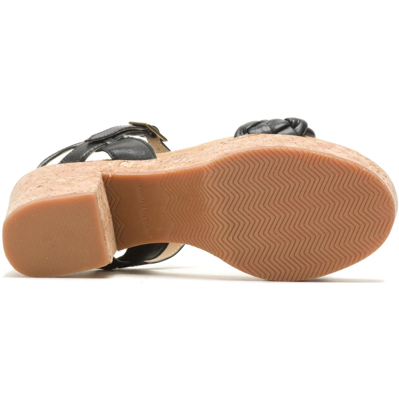Hush Puppies Poppy Quarter Strap Leather Women's Black Sandals - Image 3