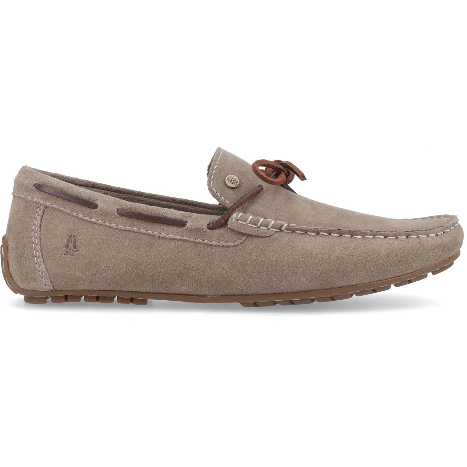 Hush Puppies Reuben Boat Shoe Suede Men's Taupe Boat Shoes - Image 5