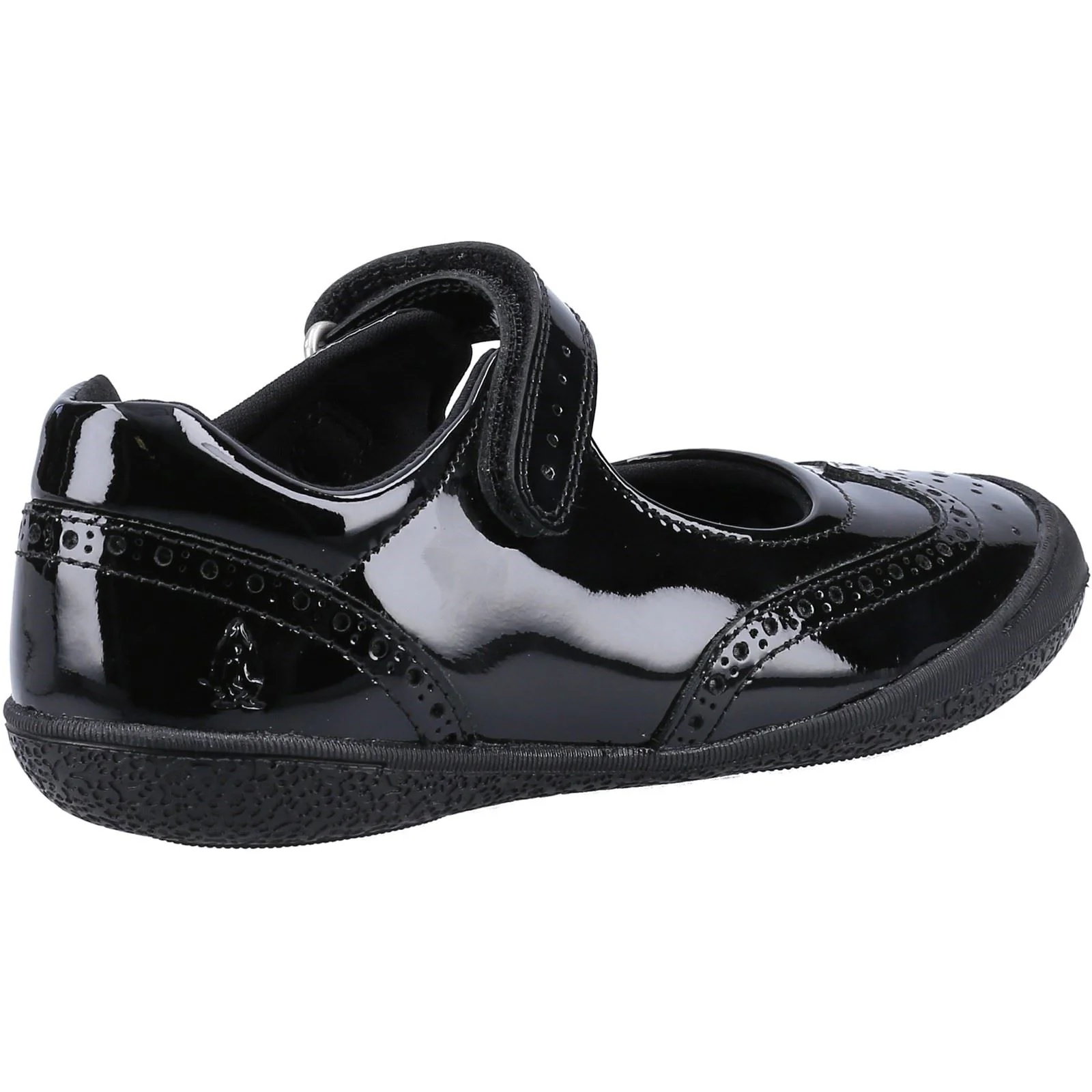 Hush Puppies Rina Junior/Youth Girls Black Patent Leather Shoes - Image 2
