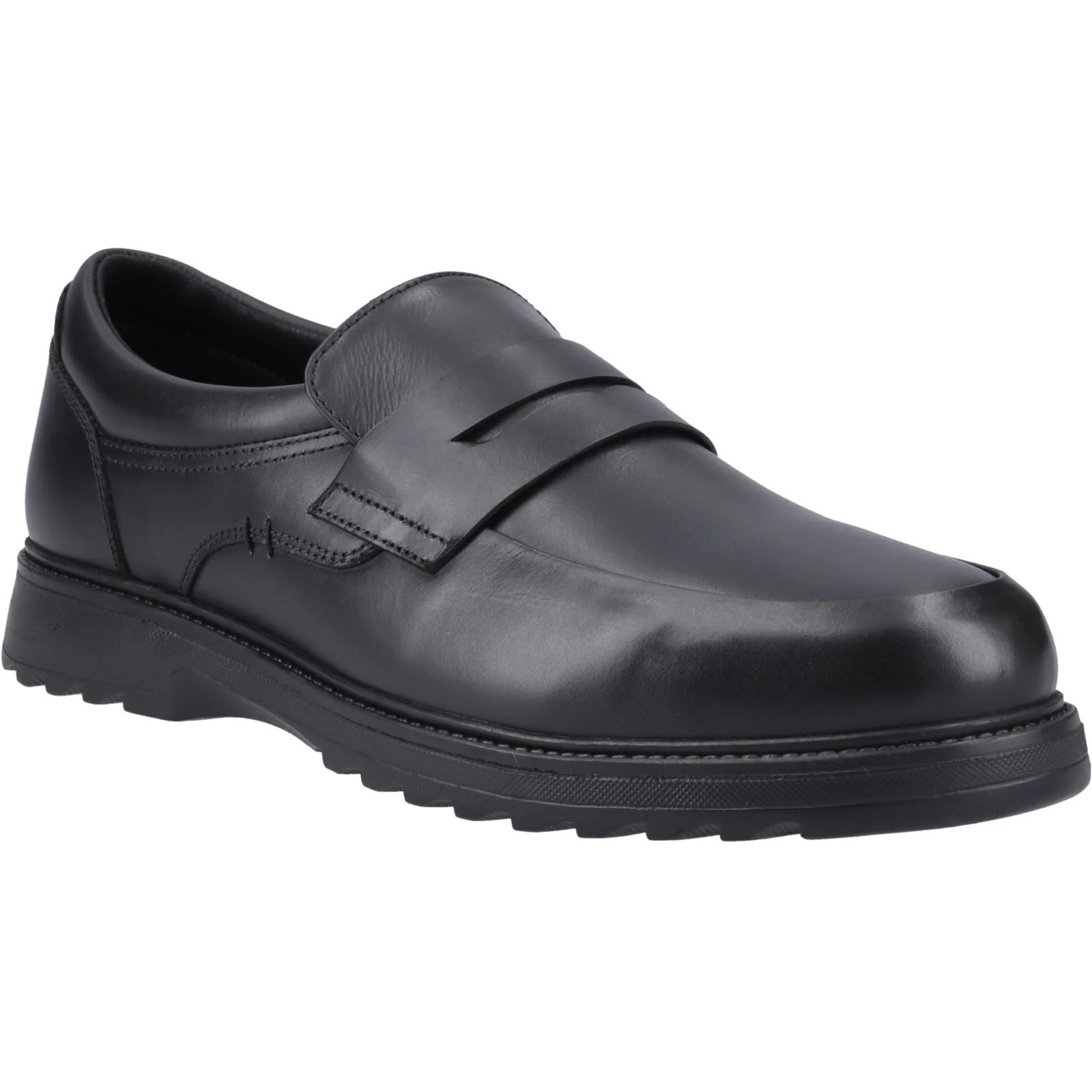 Hush Puppies Rocco Loafer Leather Youth Black Loafers