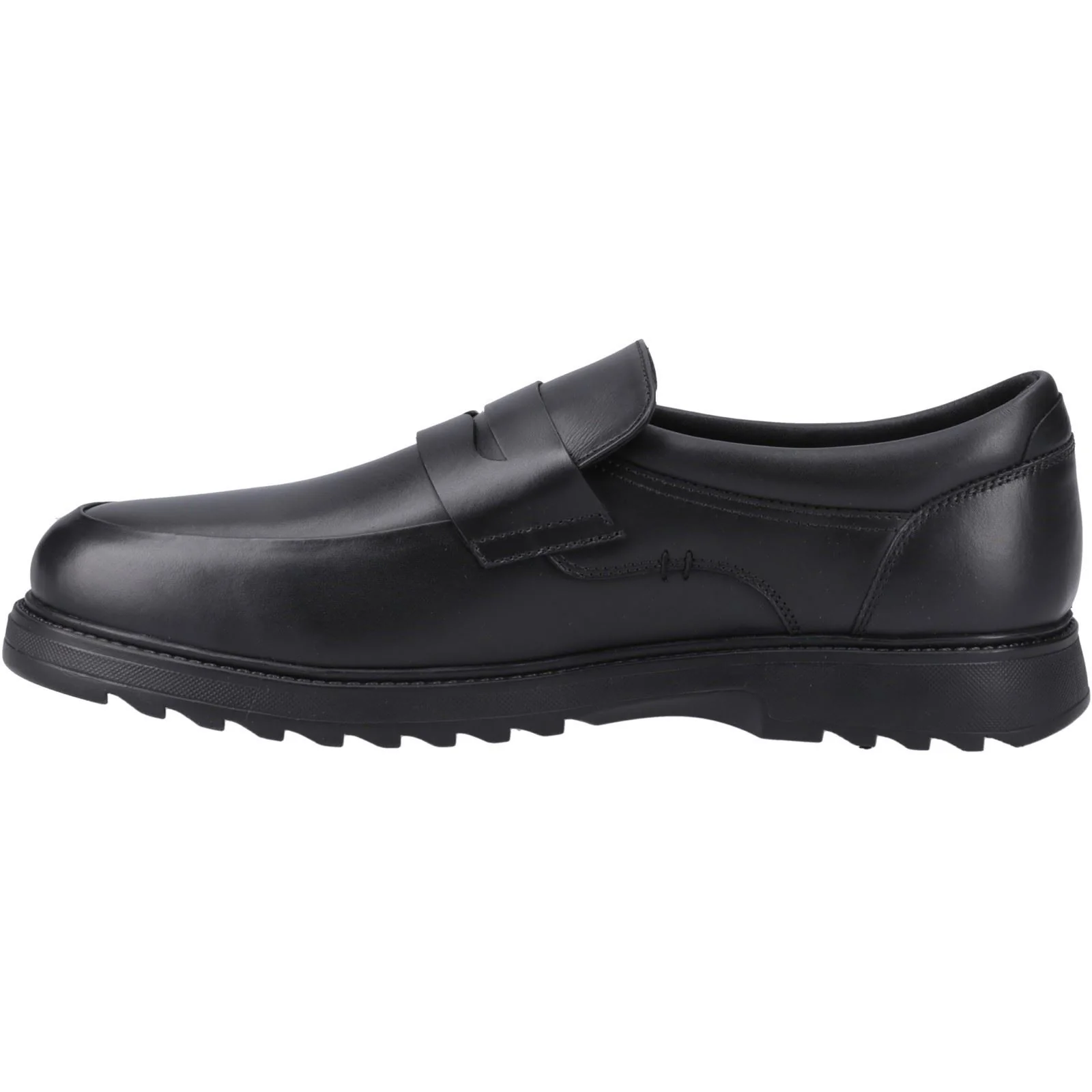 Hush Puppies Rocco Loafer Leather Youth Black Loafers - Image 4