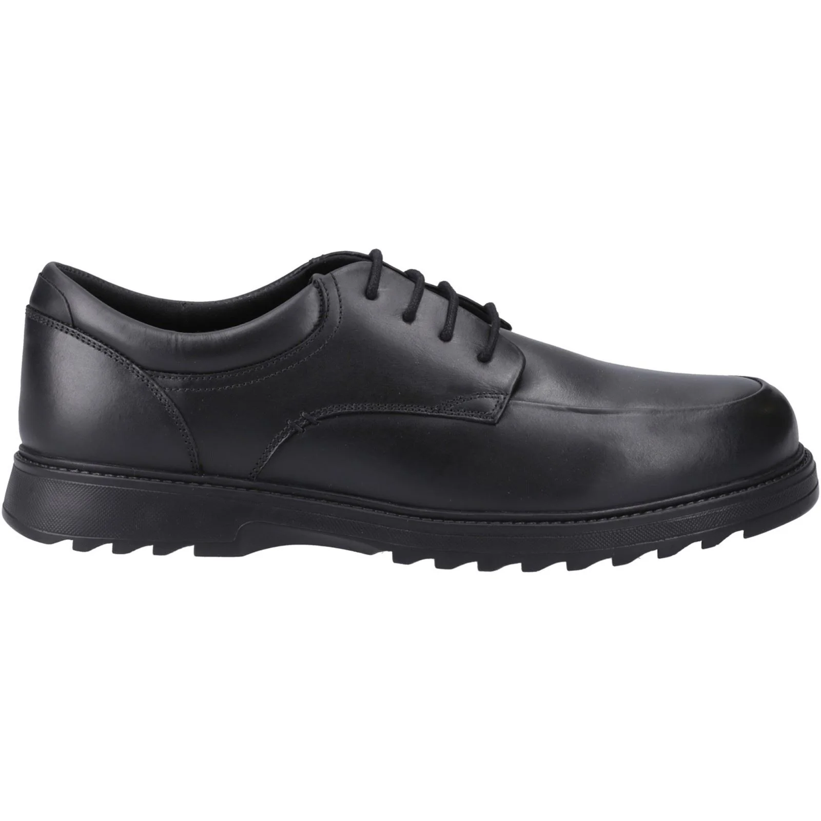 Hush Puppies Romeo Leather Junior Black Shoes - Image 5