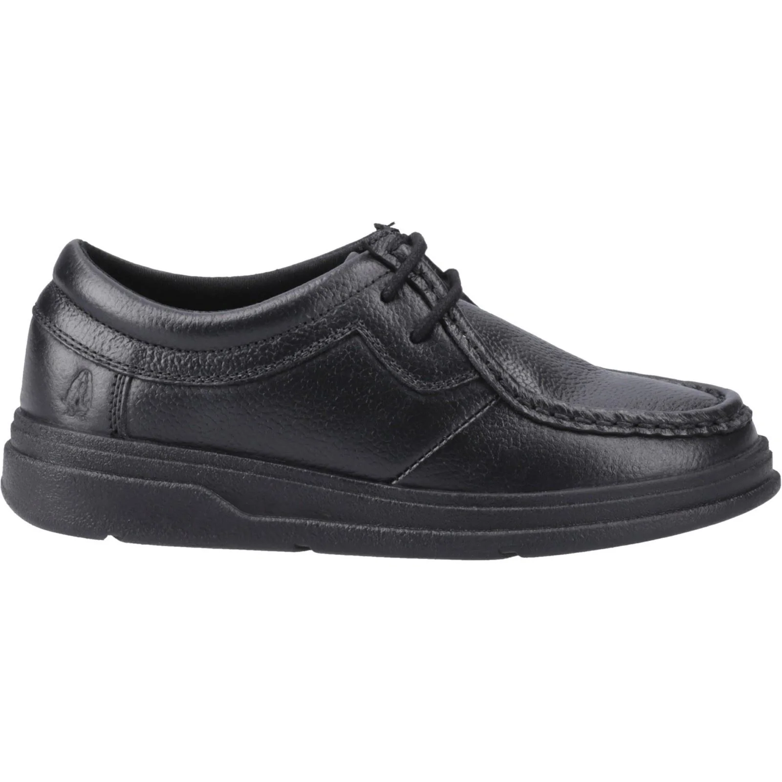 Hush Puppies Ronan Mocc Leather Junior Black Moccasins Shoes - Image 5