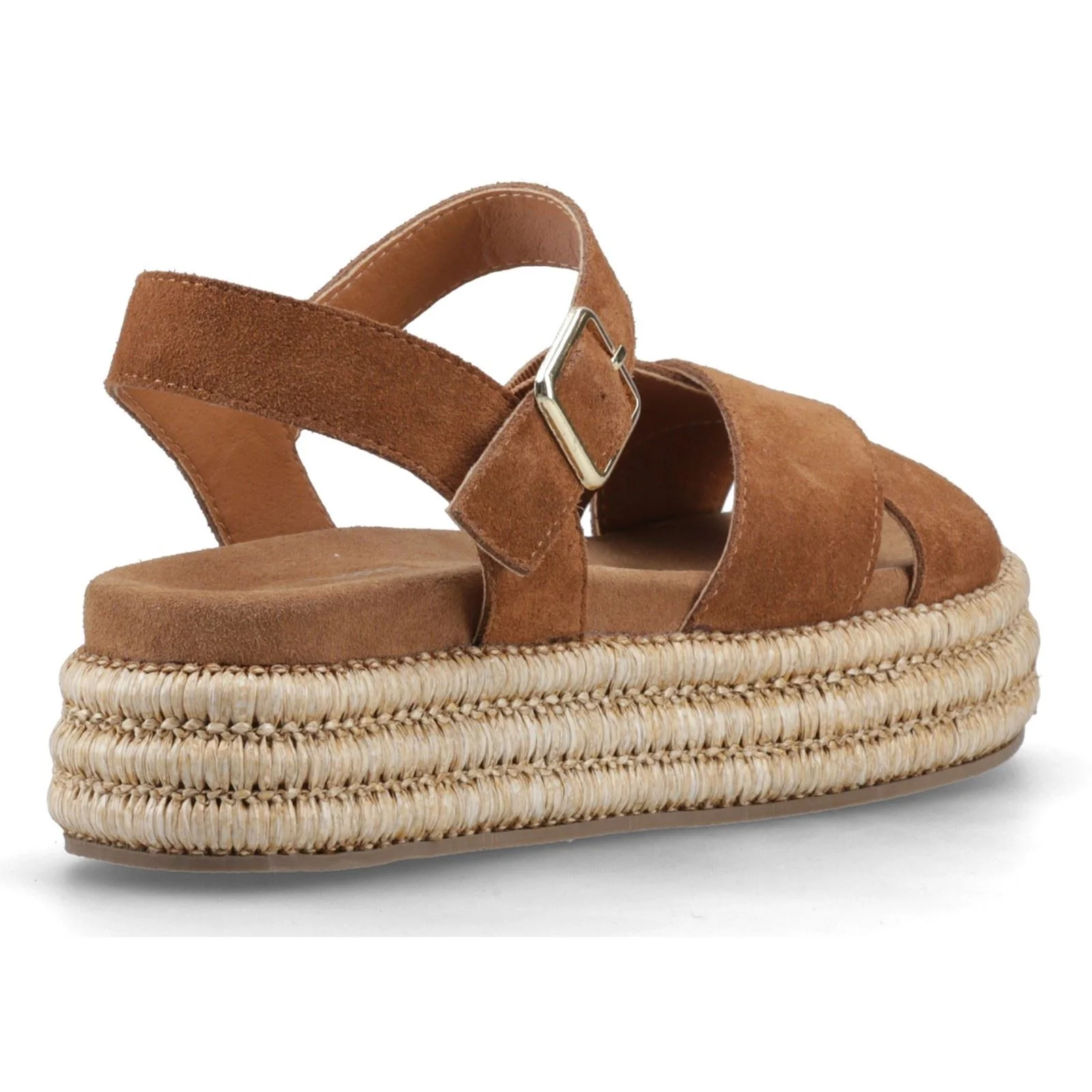Hush Puppies Rosa Rafia Sandal Leather Women's Tan Sandals - Image 2