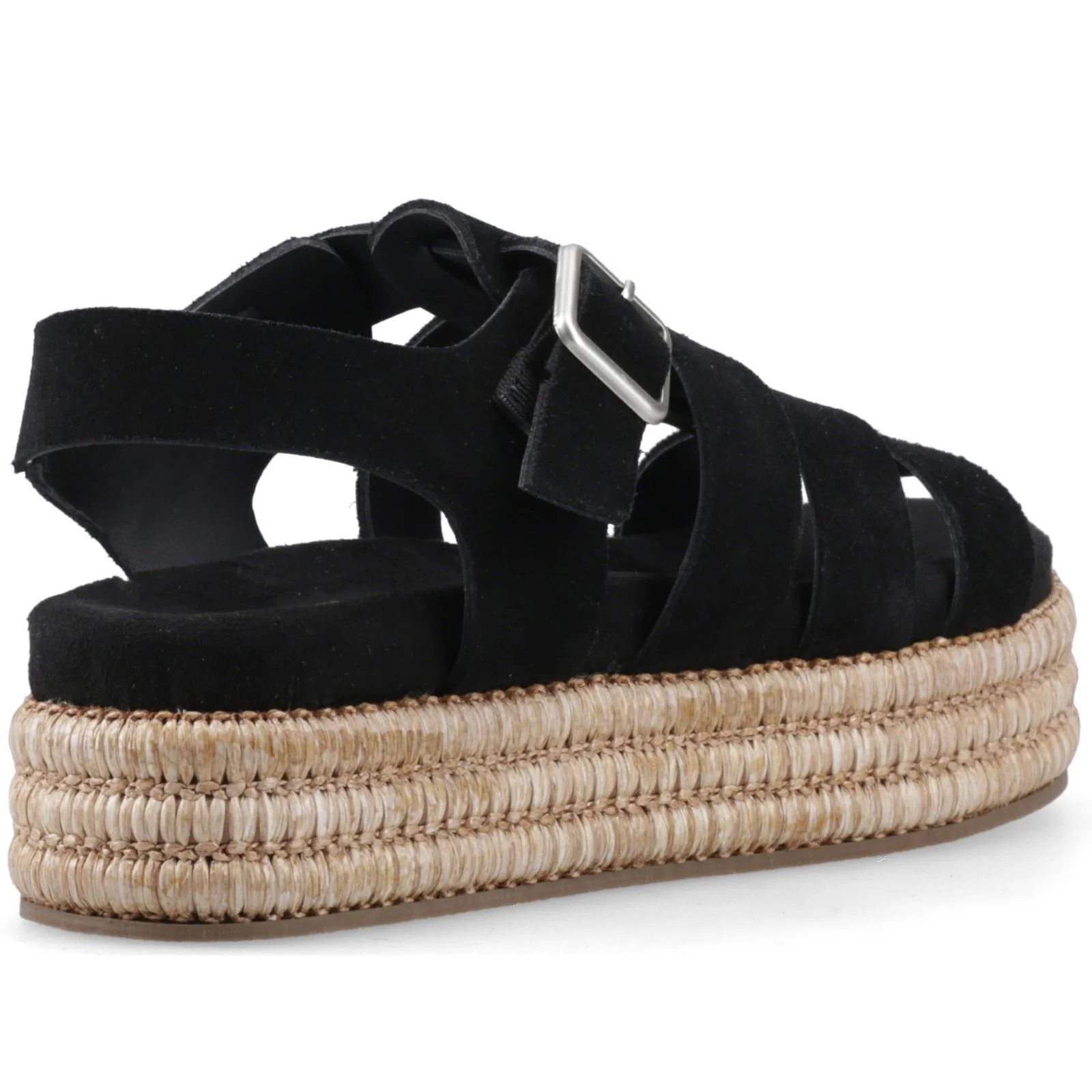 Hush Puppies Rosetta Gladiator Leather Women's Black/Tan Sandals - Image 2