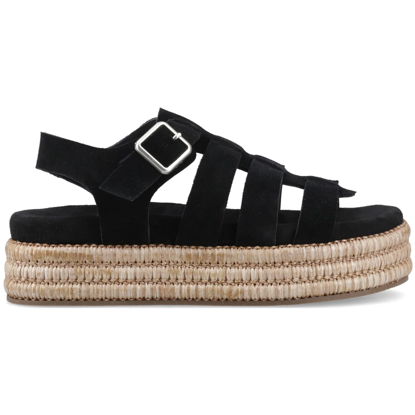 Hush Puppies Rosetta Gladiator Leather Women's Black/Tan Sandals - Image 5