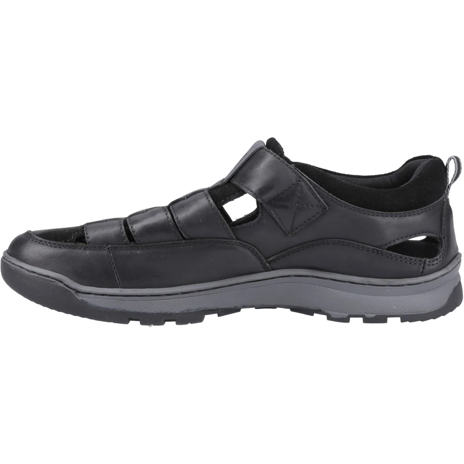 Hush Puppies Rucker Leather Men's Black Sandals - Image 3