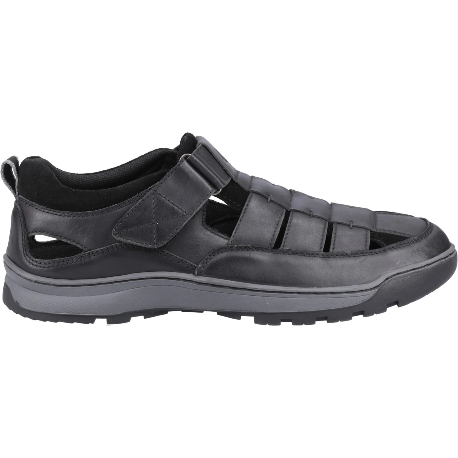 Hush Puppies Rucker Leather Men's Black Sandals - Image 4