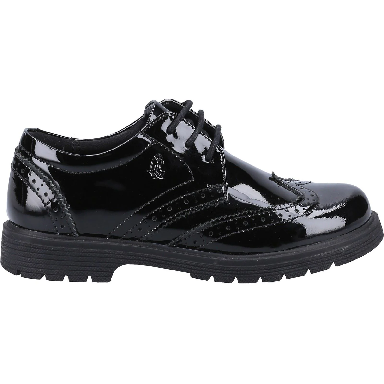 Hush Puppies Sally Youth Black Patent Leather Brogues - Image 4