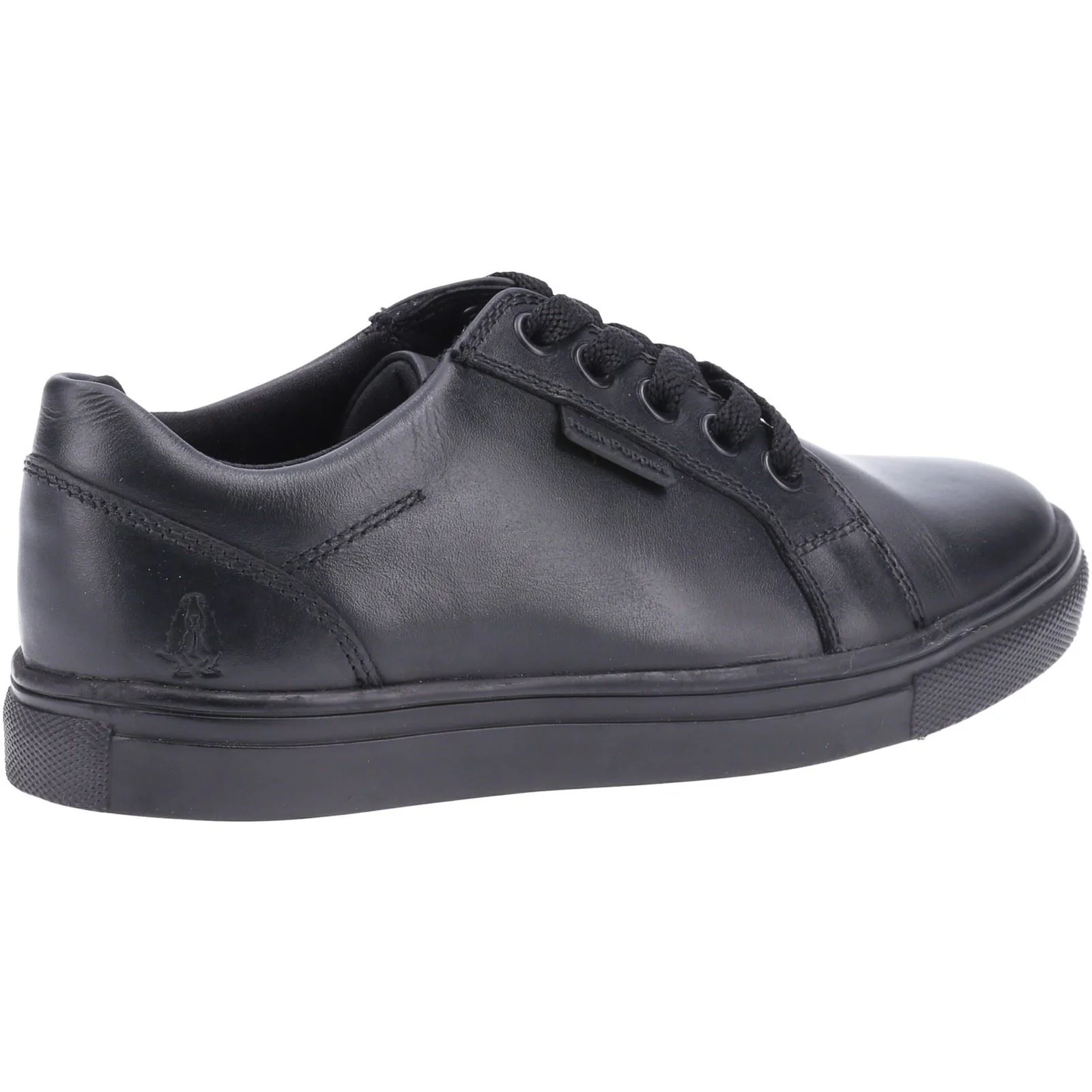 Hush Puppies Sam Junior Boys Black Leather Lace-Up Shoes - Image 2